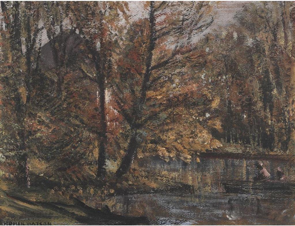 Homer Ransford Watson (1855-1936) - Boating In Autumn