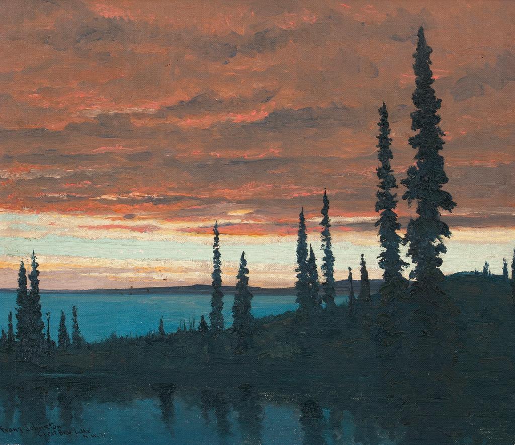 Frank (Franz) Hans Johnston (1888-1949) - Midnight Sun, June Midnight, Great Bear Lake N.W.T.