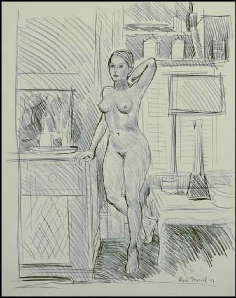 René Marcil (1917-1993) - Nude in Interior