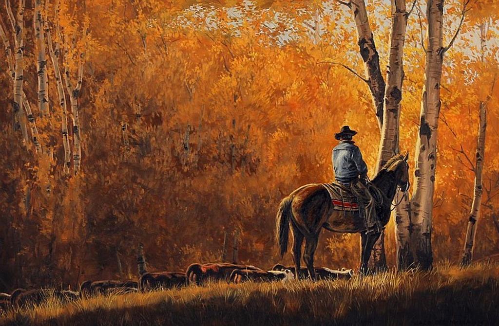 Jack Lee McLean (1924-2003) - Autumn Wrangler