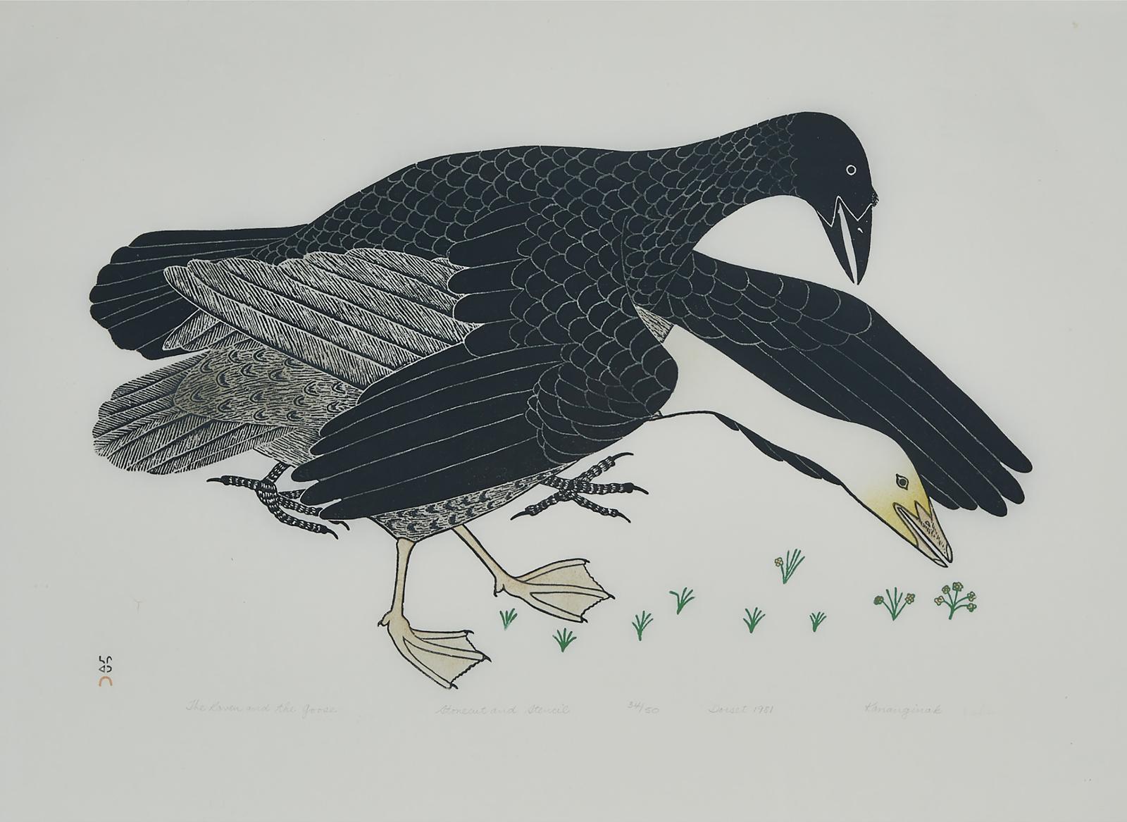 Pootoogook Kanaginak - The Raven And The Goose