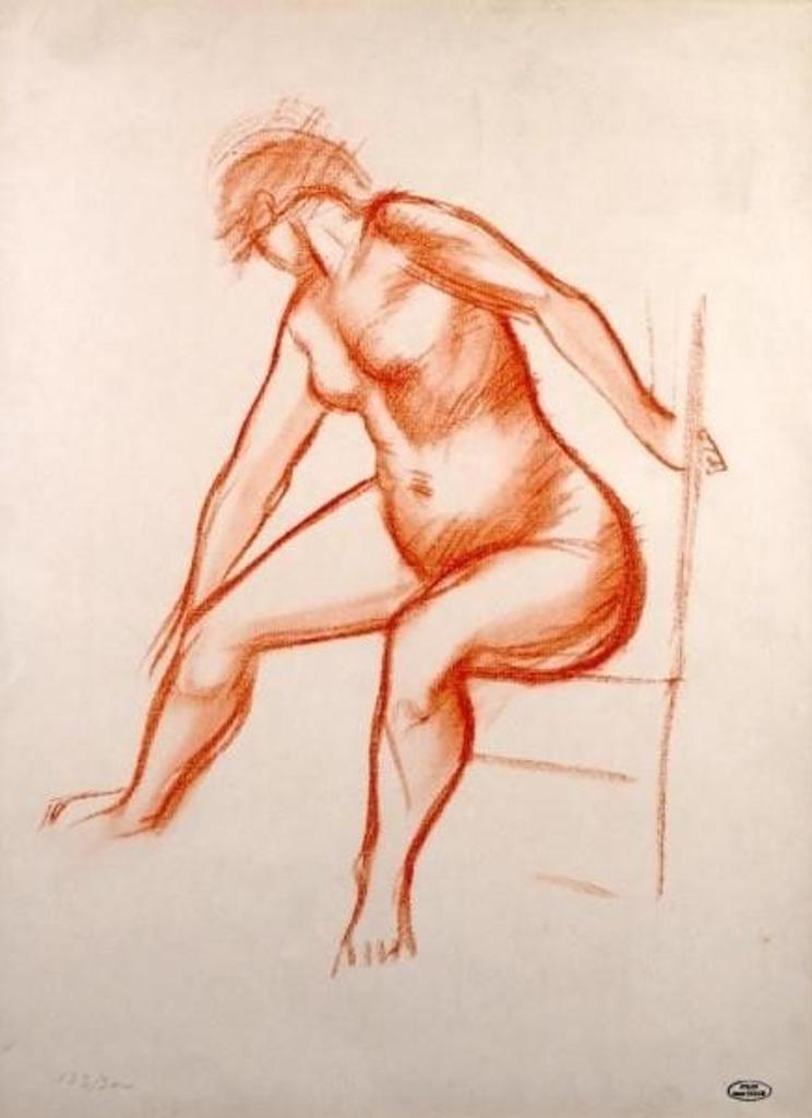 André Derain (1880-1954) - Study of a seated female nude