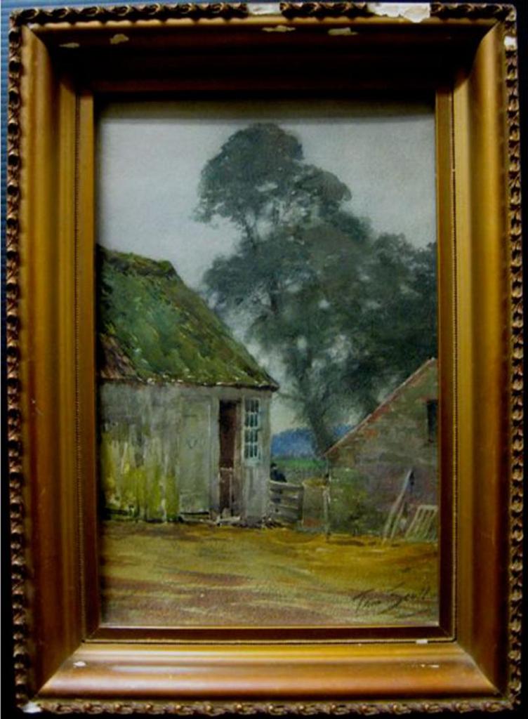 Tom Scott (1859-1927) - Figure Outside A Barn