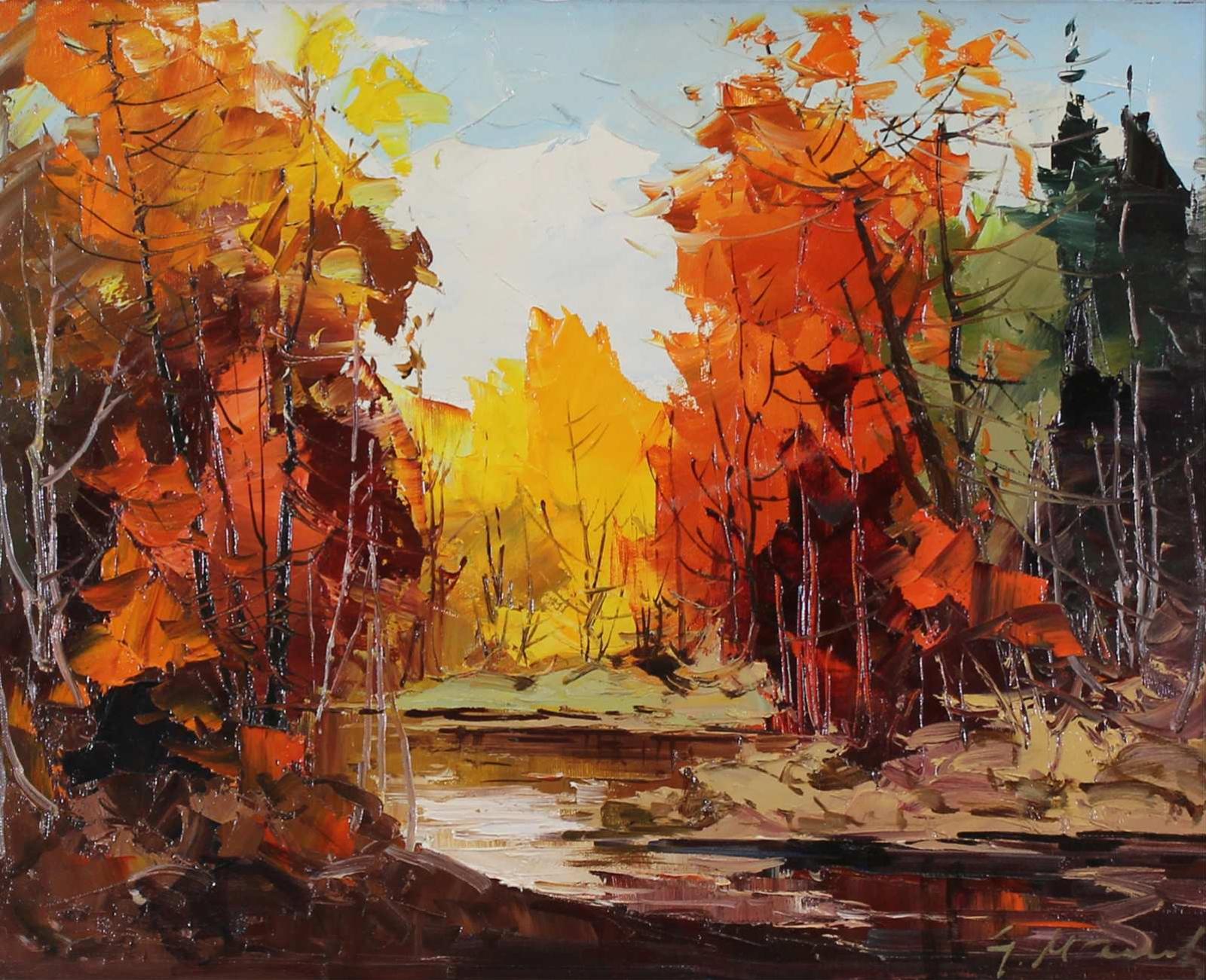Geza (Gordon) Marich (1913-1985) - Untitled, River in Autumn