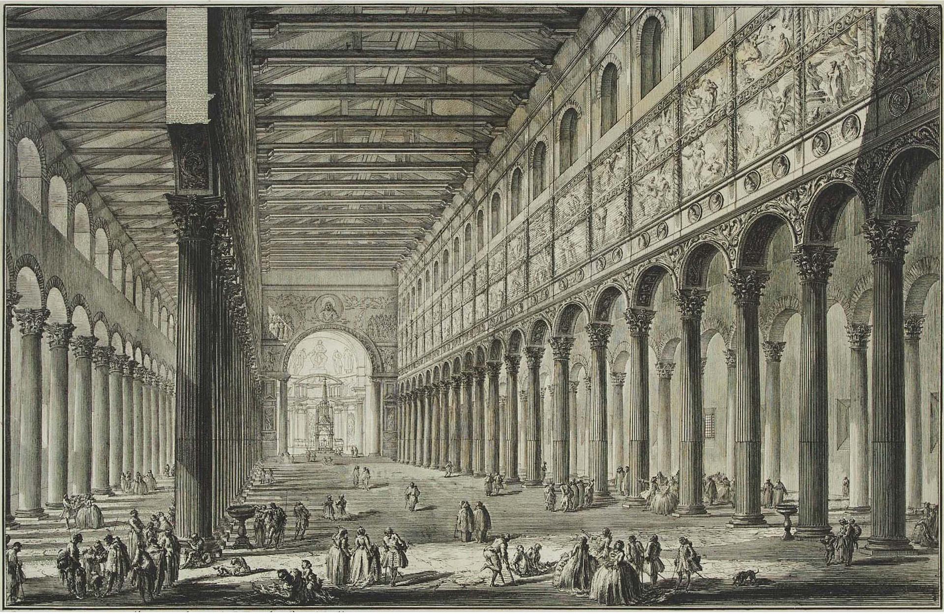Giovanni Battista Piranesi (1720-1778) - Spaccato Interno Della Basilica Di S. Paolo Fuori Delle Mura, From 