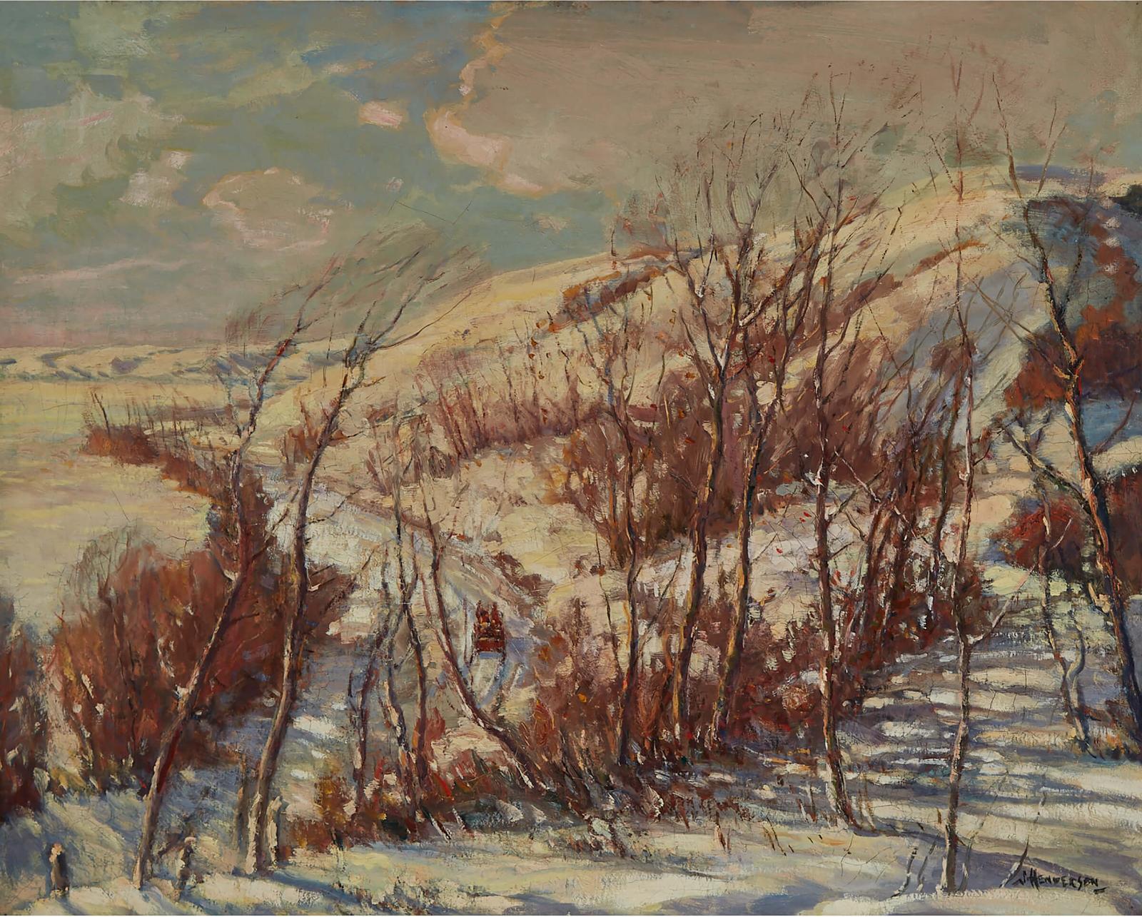 James Henderson (1871-1951) - Sleigh Ride Up Hill
