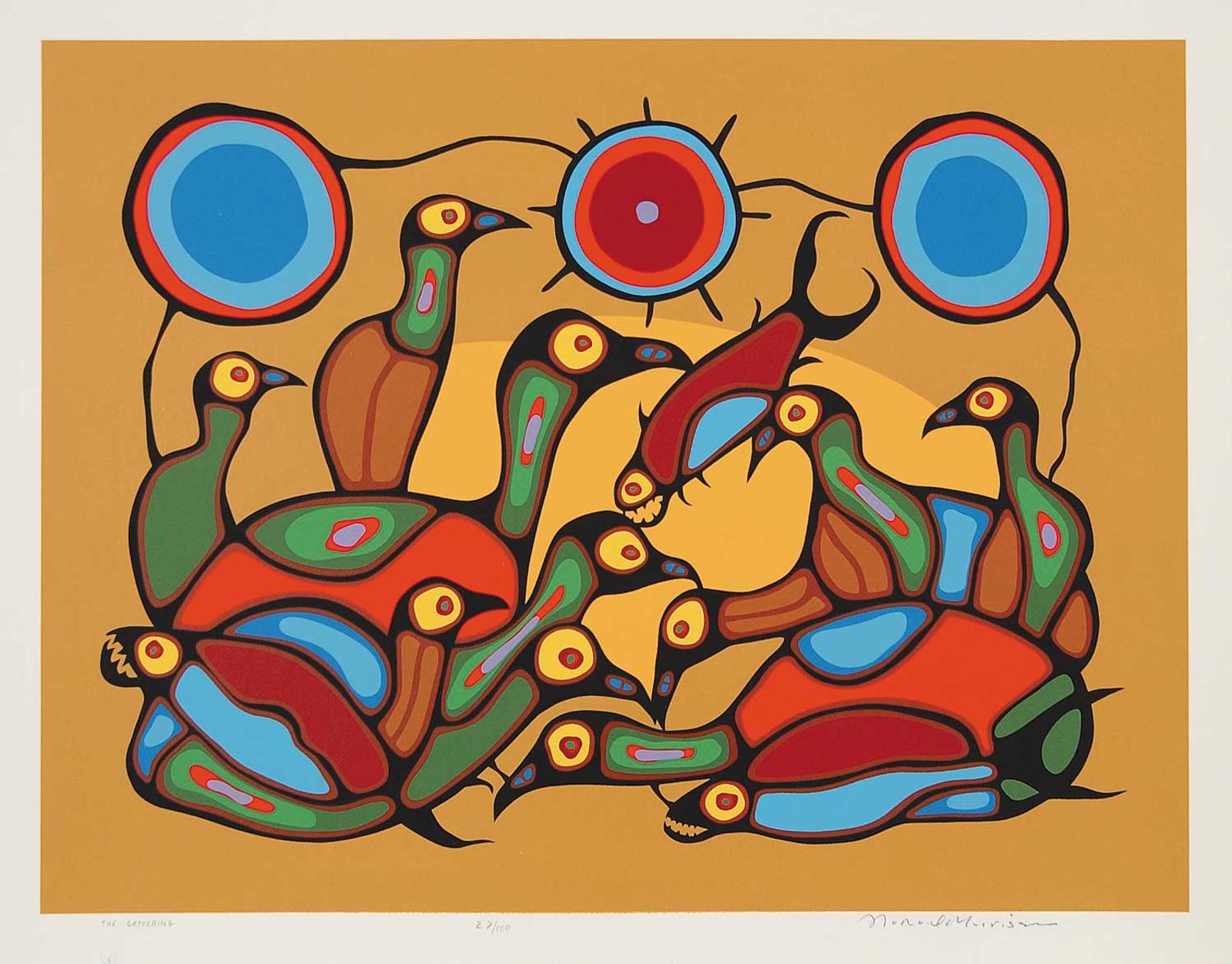 Norval H. Morrisseau (1931-2007) - The Gathering  #27/500