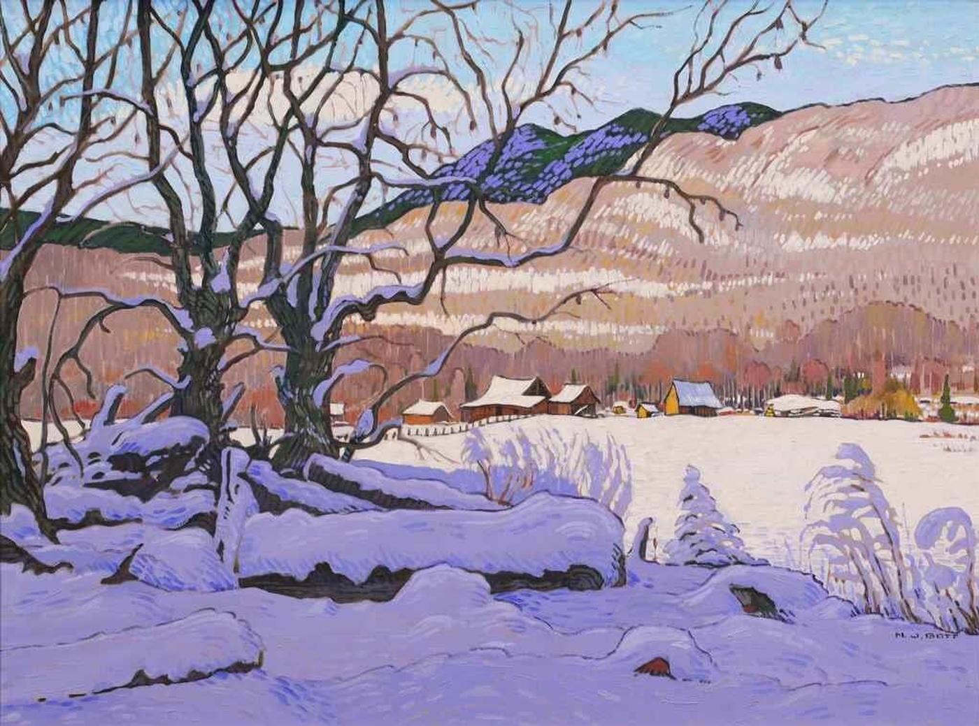 Nicholas Johannes Bott (1941-2021) - Farm - Winter In Bulkley Valley; 1991