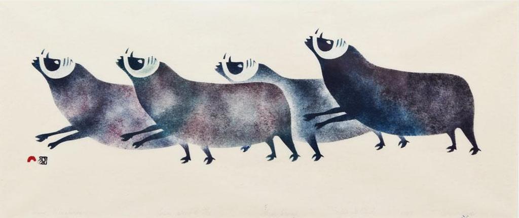 Osuitok Ipeelee (1923-2005) - Four Musk Oxen