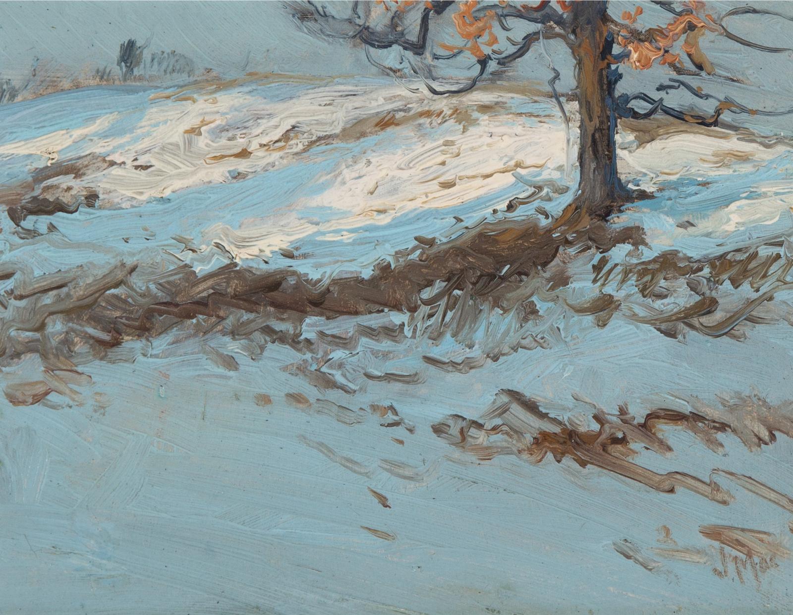 James Edward Hervey (J.E.H.) MacDonald (1873-1932) - Early Snow At High Park, 1913