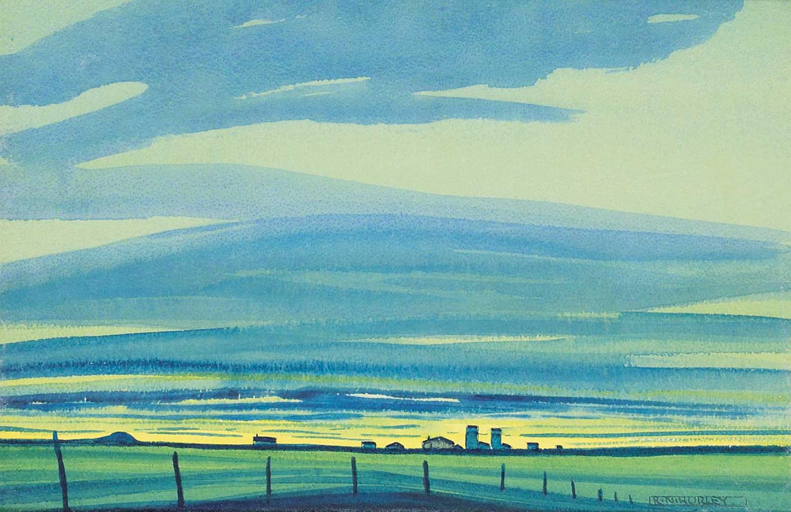 Robert Newton Hurley (1894-1980) - Untitled - Prairie Sunrise