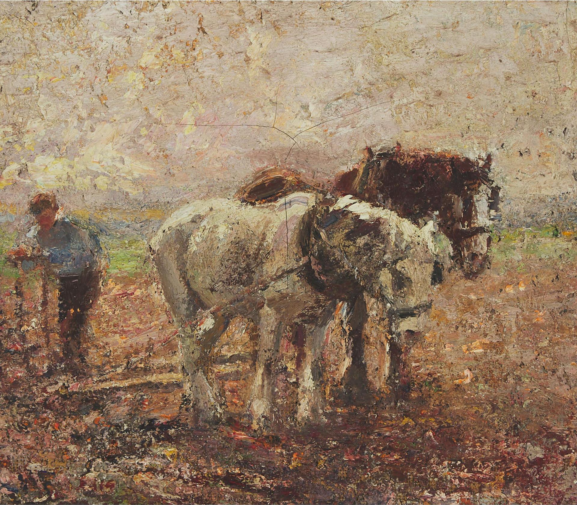 Harry Fidler (1856-1935) - Ploughing