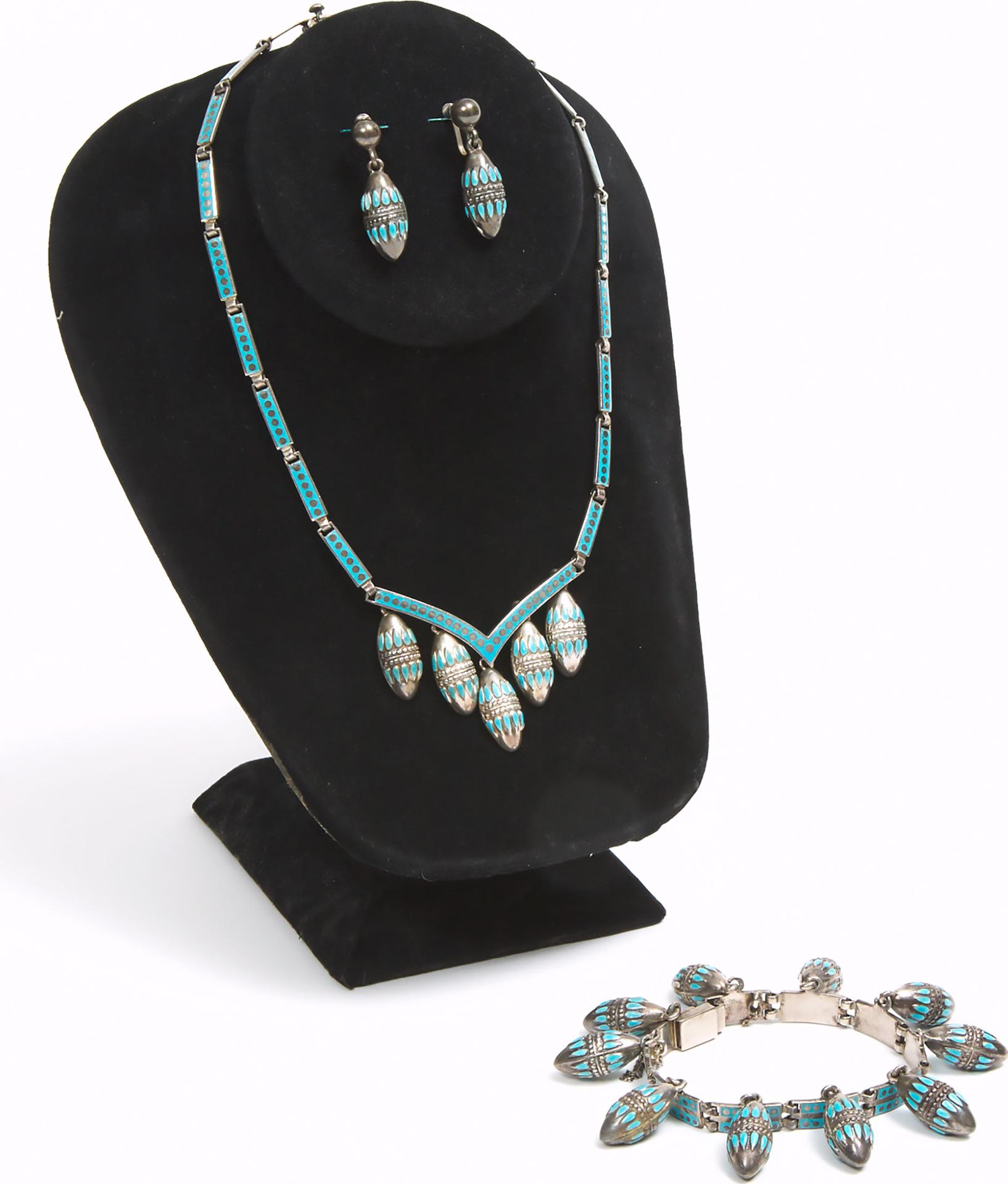 Margot Van Voorhies Carr (1896-1985) - Mexican Sterling Silver Four Piece Jewellery Suite