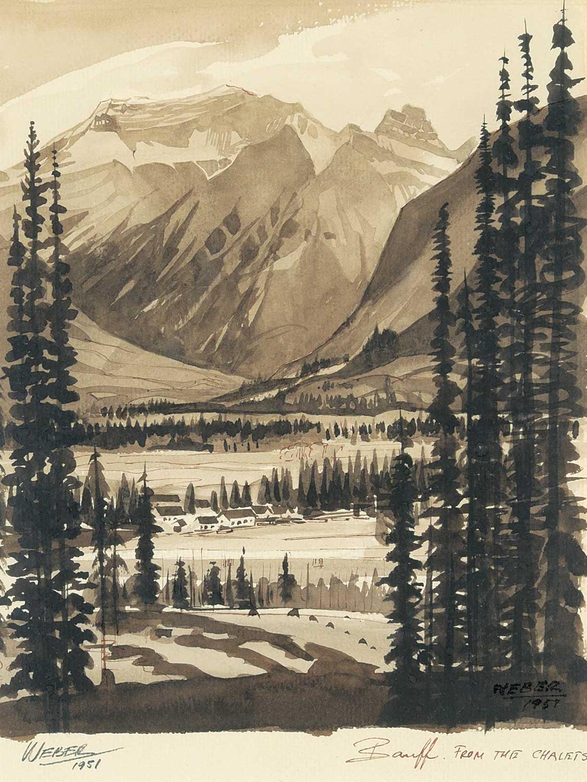 George Weber (1907-2002) - Banff, from the Chalets