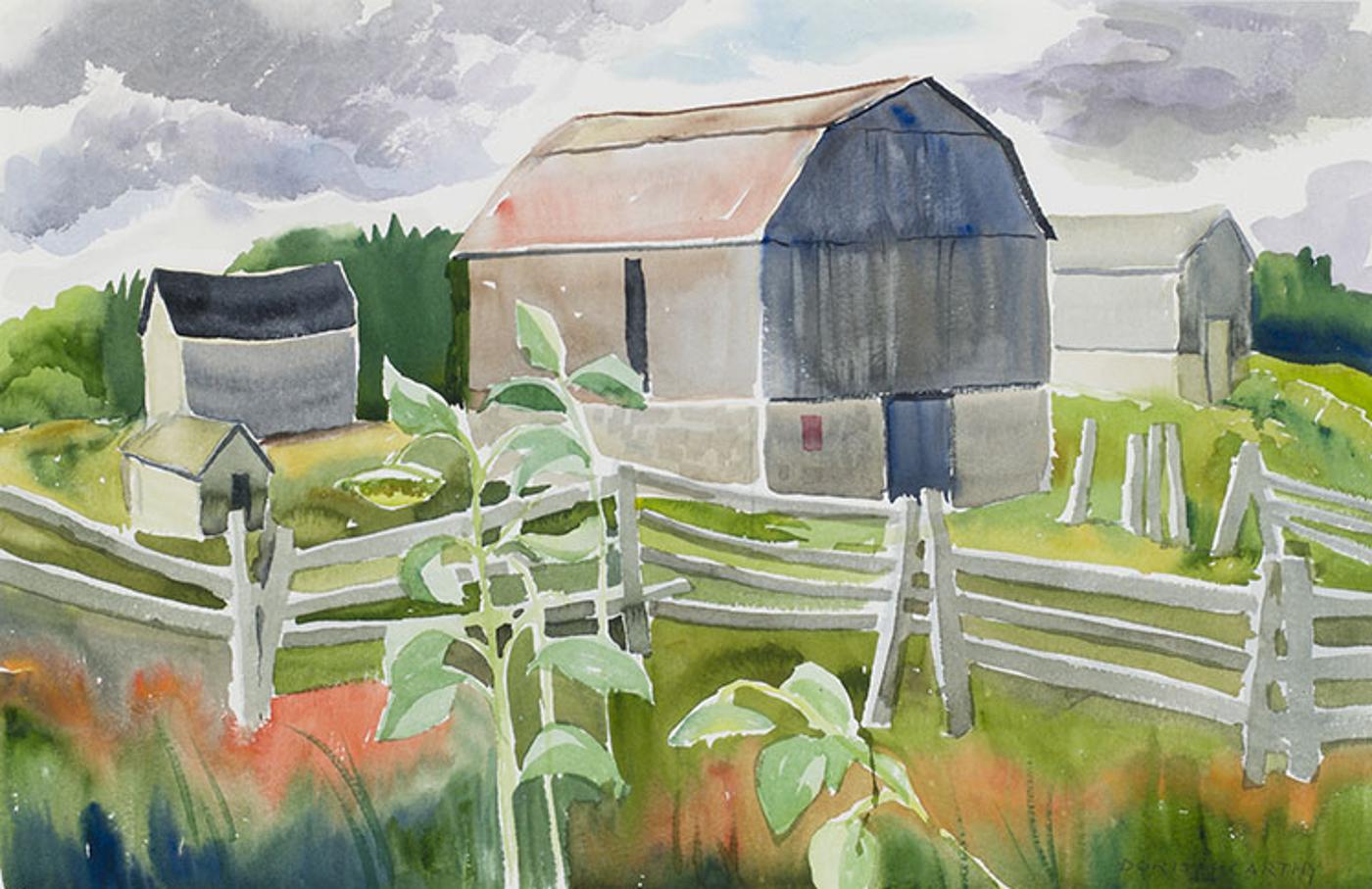 Doris Jean McCarthy (1910-2010) - Farm Near Belmont Lake