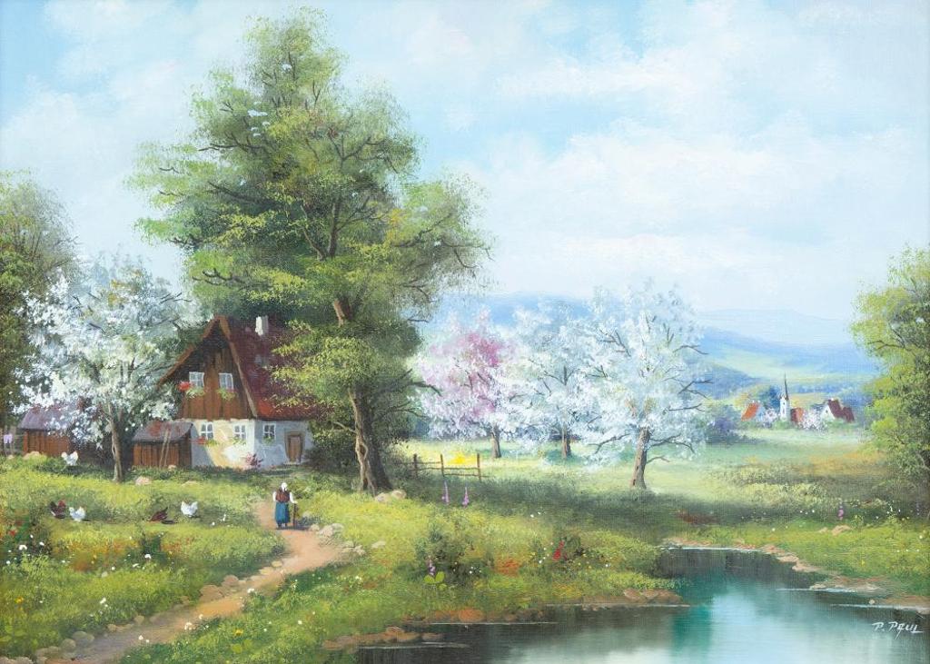 P. Paul - Untitled - Cottage With Church