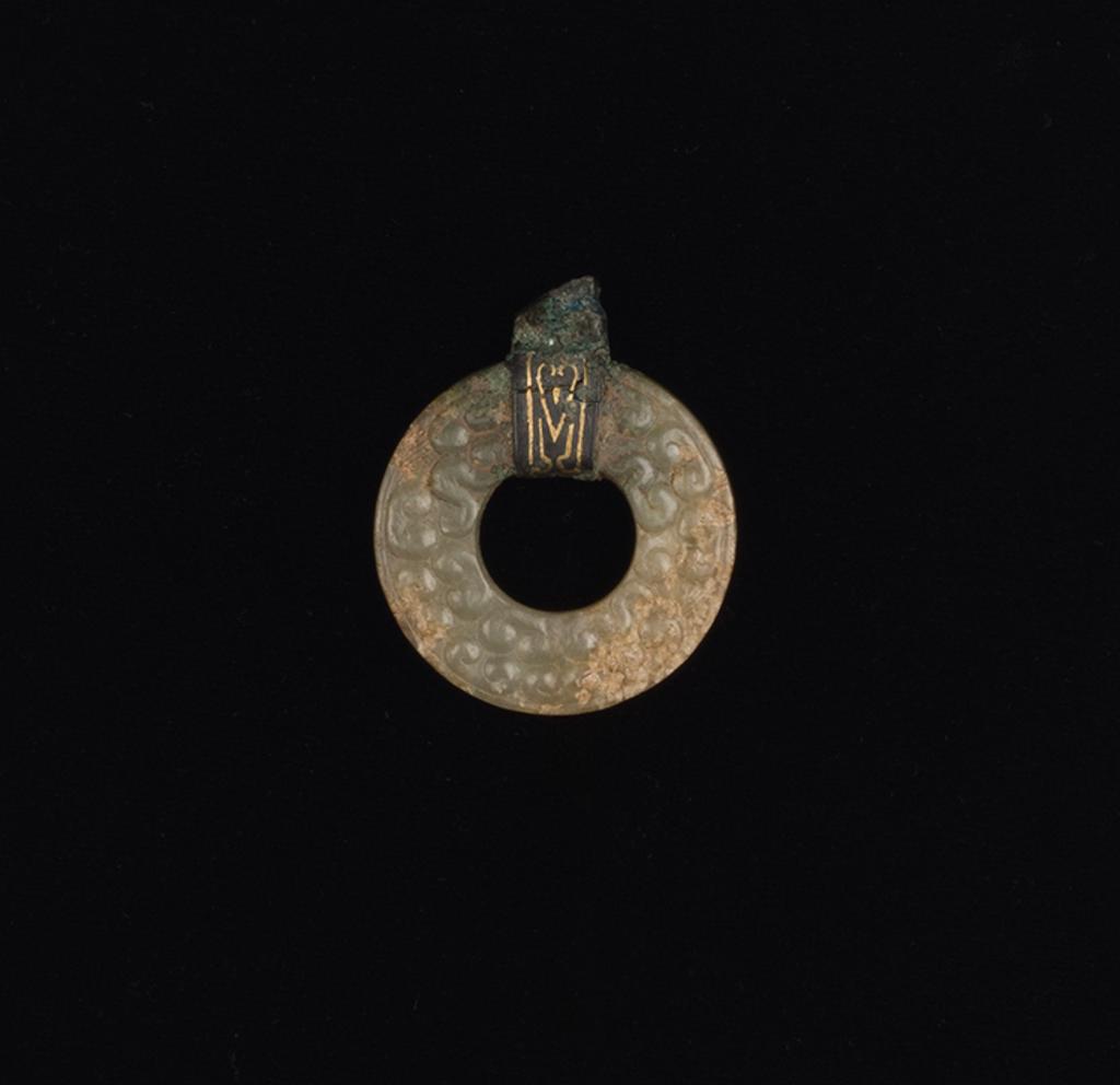 Chinese Art - A Small Chinese Mottled Jade Disc, Bi, Han Dynasty