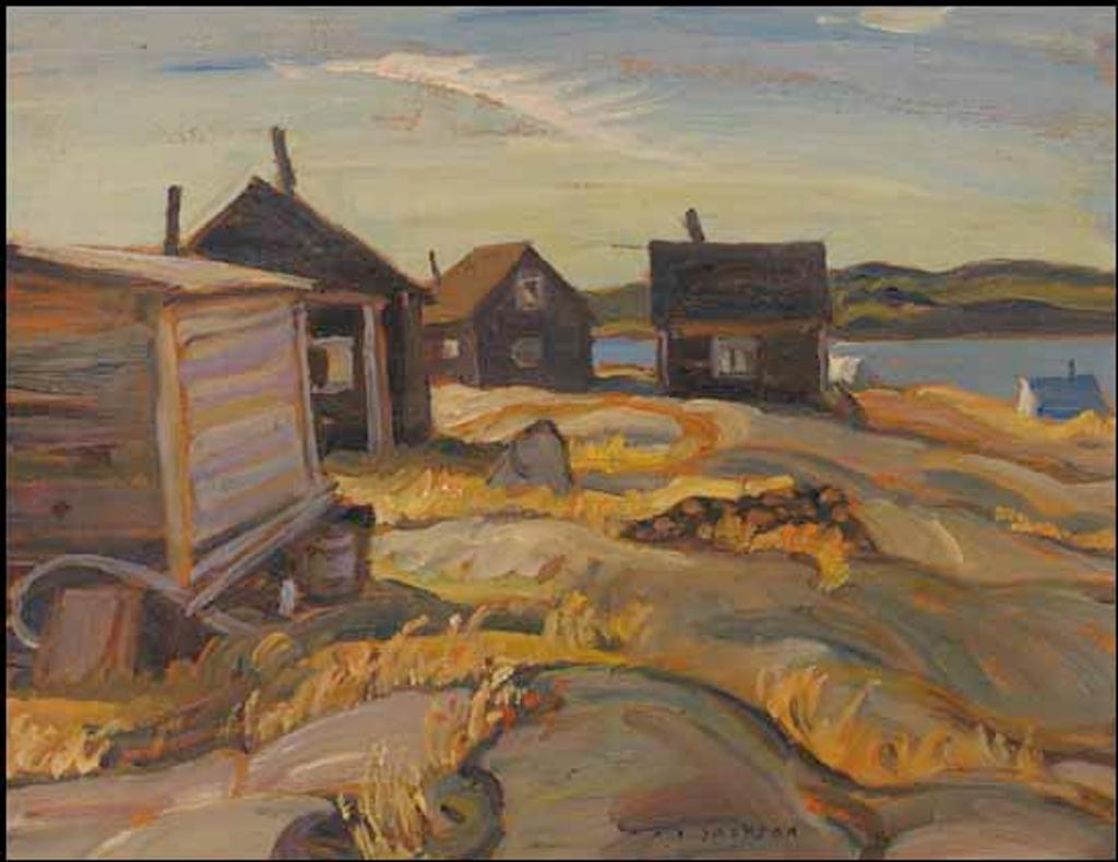 Alexander Young (A. Y.) Jackson (1882-1974) - Indian Houses, Burwash Mine ~ Yellowknife, NWT