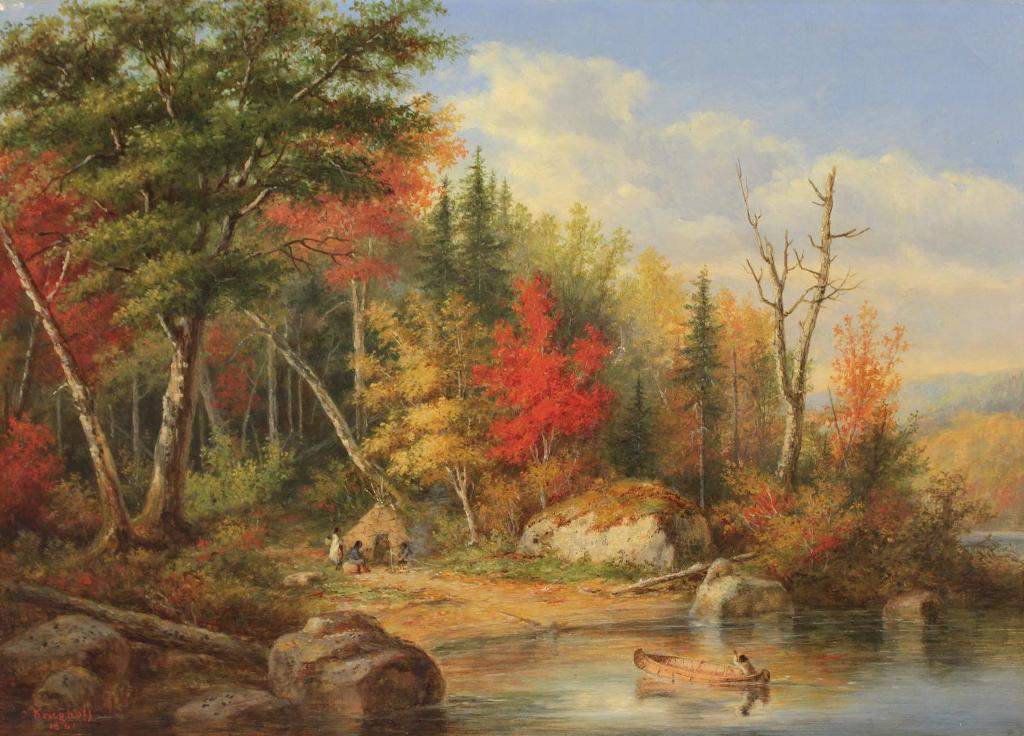 Cornelius David Krieghoff (1815-1872) - Indian Encampment; 1861