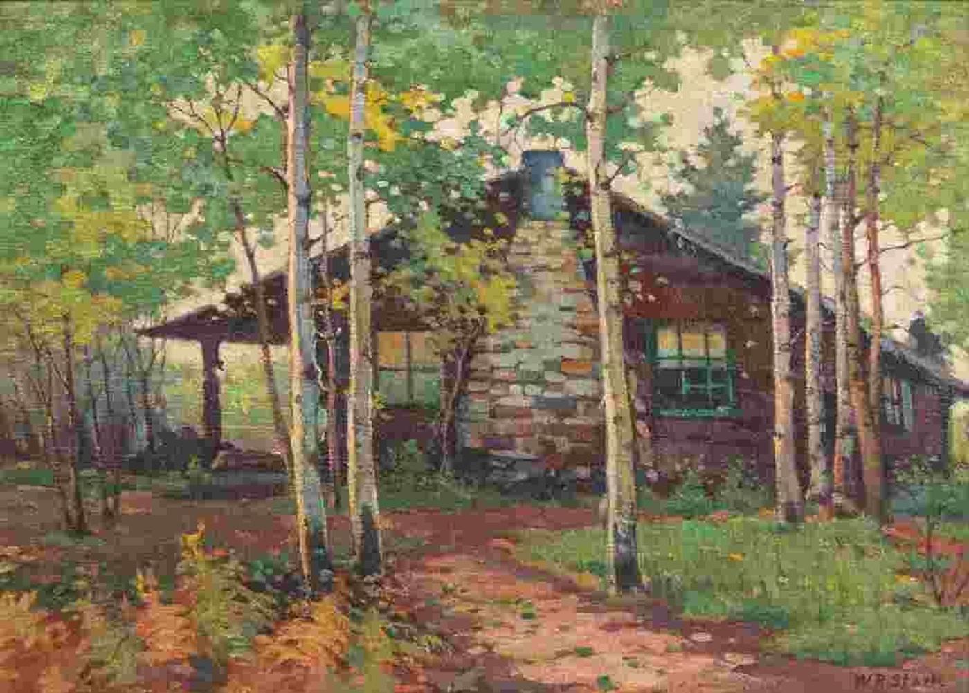 William Redver Stark (1885-1953) - Untitled (Cabin in the Woods)