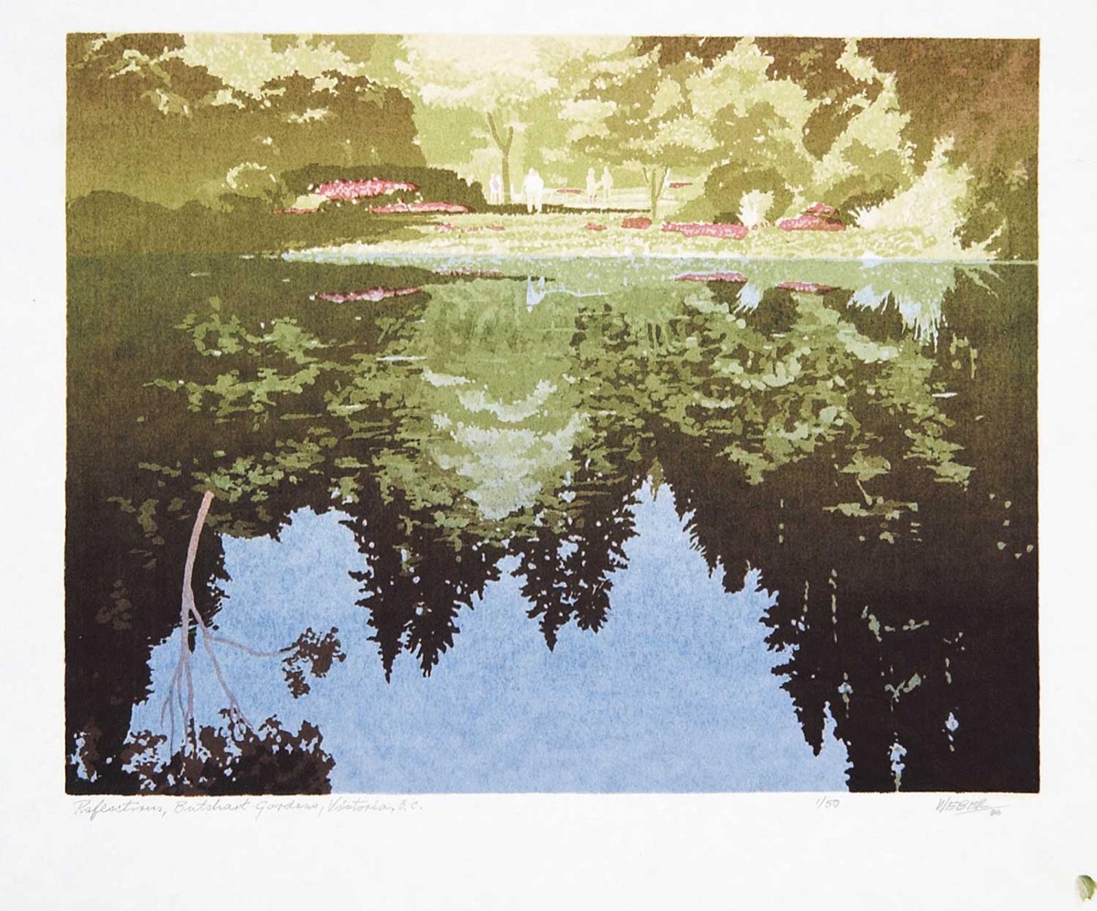 George Weber (1907-2002) - Reflections, Butchard Gardens, Victoria, B.C.  #1/50