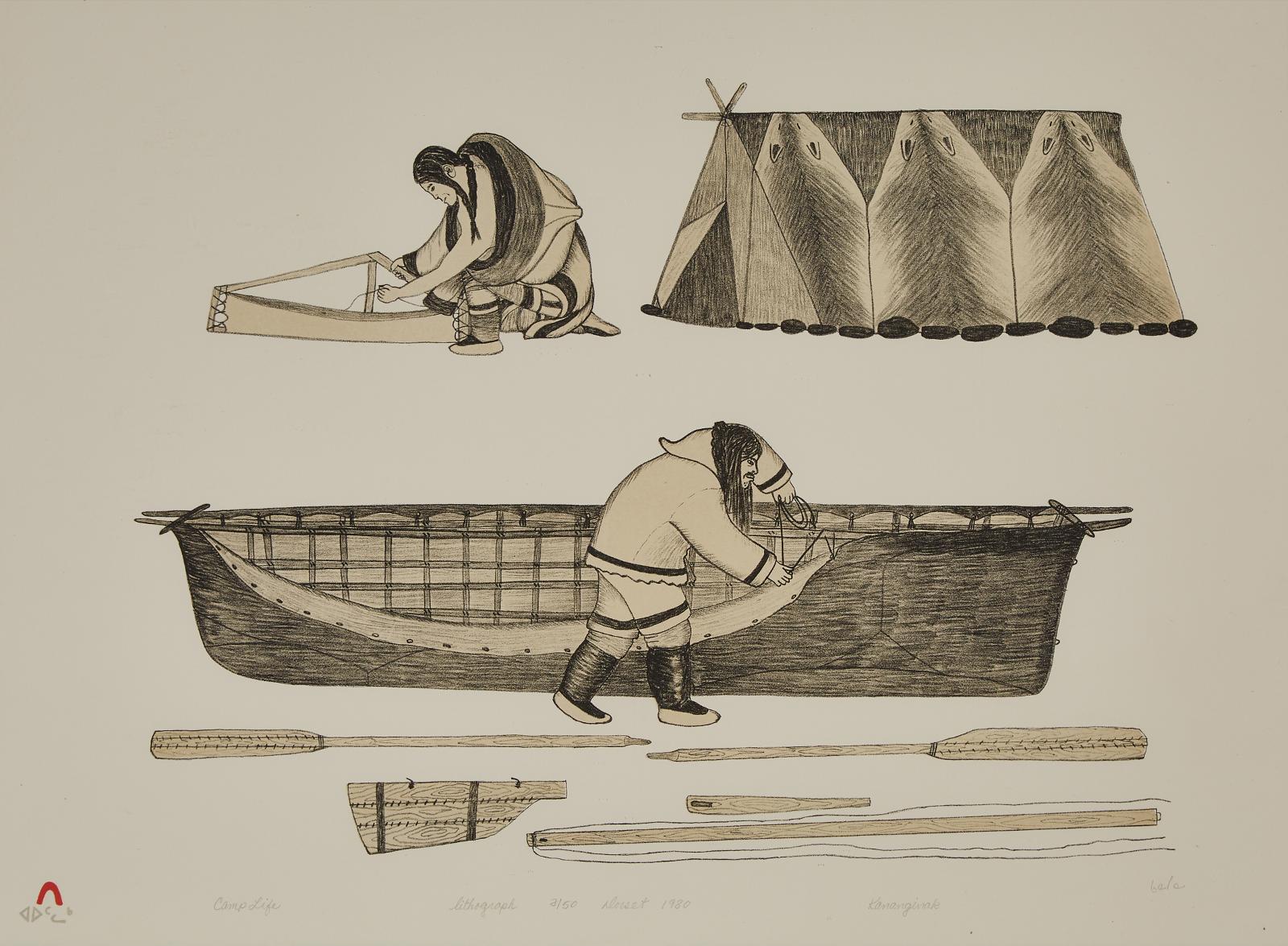 Kananginak Pootoogook (1935-2010) - Camp Life