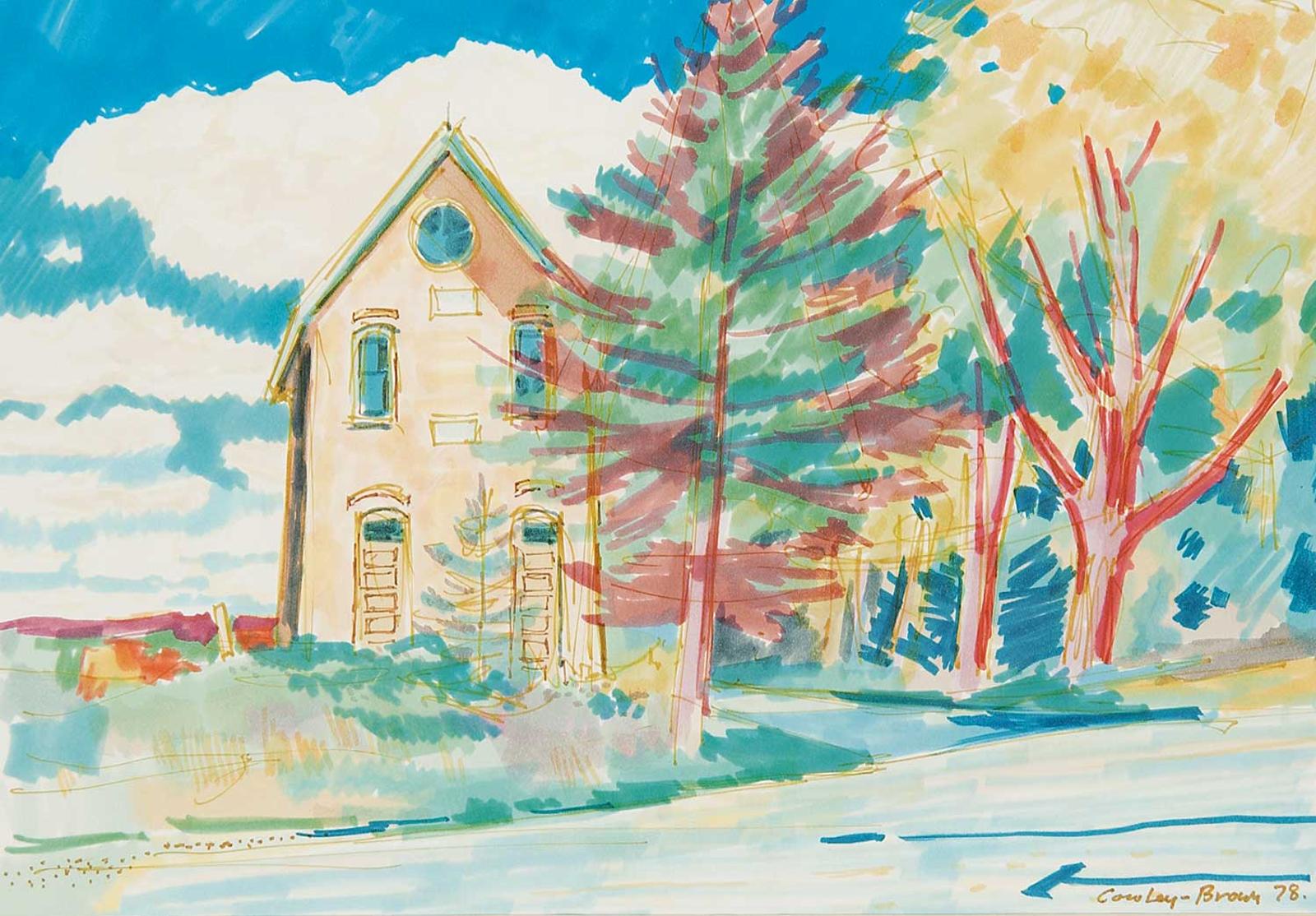 Patrick George Cowley-Brown (1918-2007) - Untitled - House and Trees