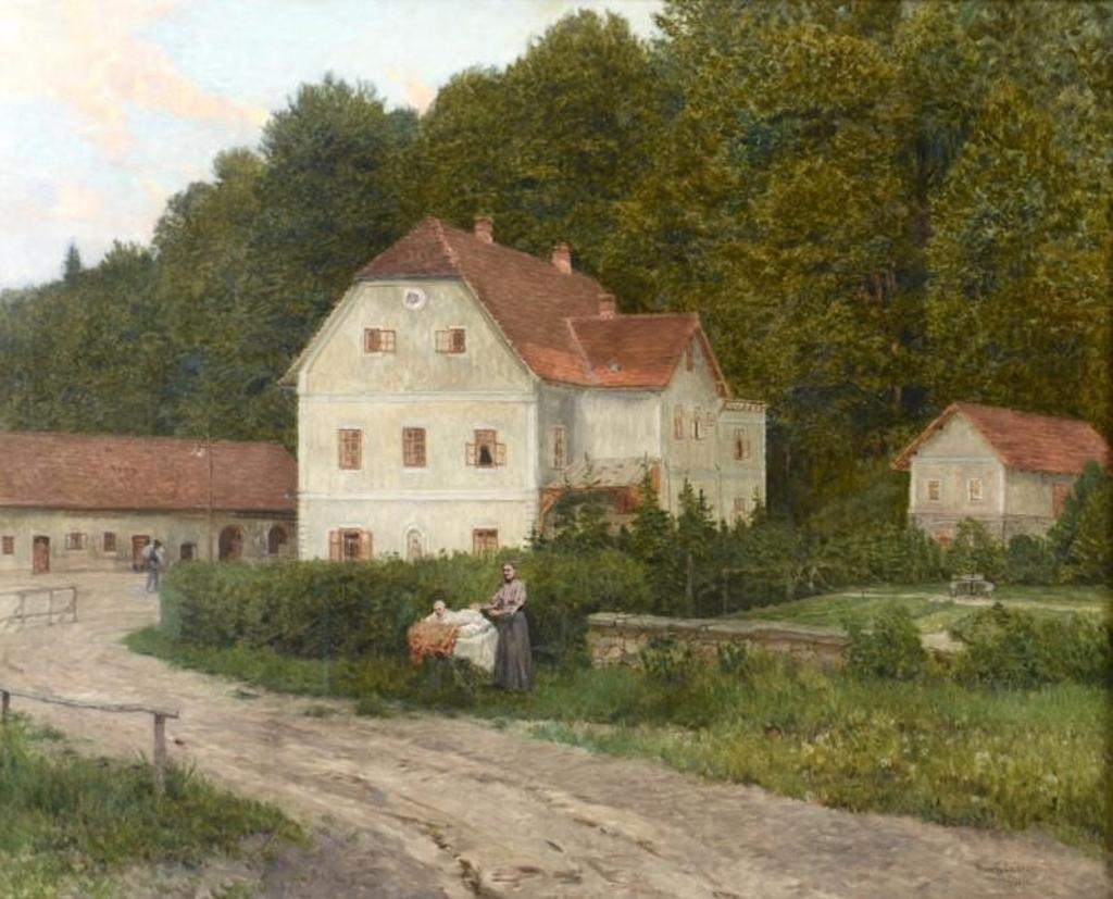 Thomas Leitner (1876-1948) - Farmhouse and Stable