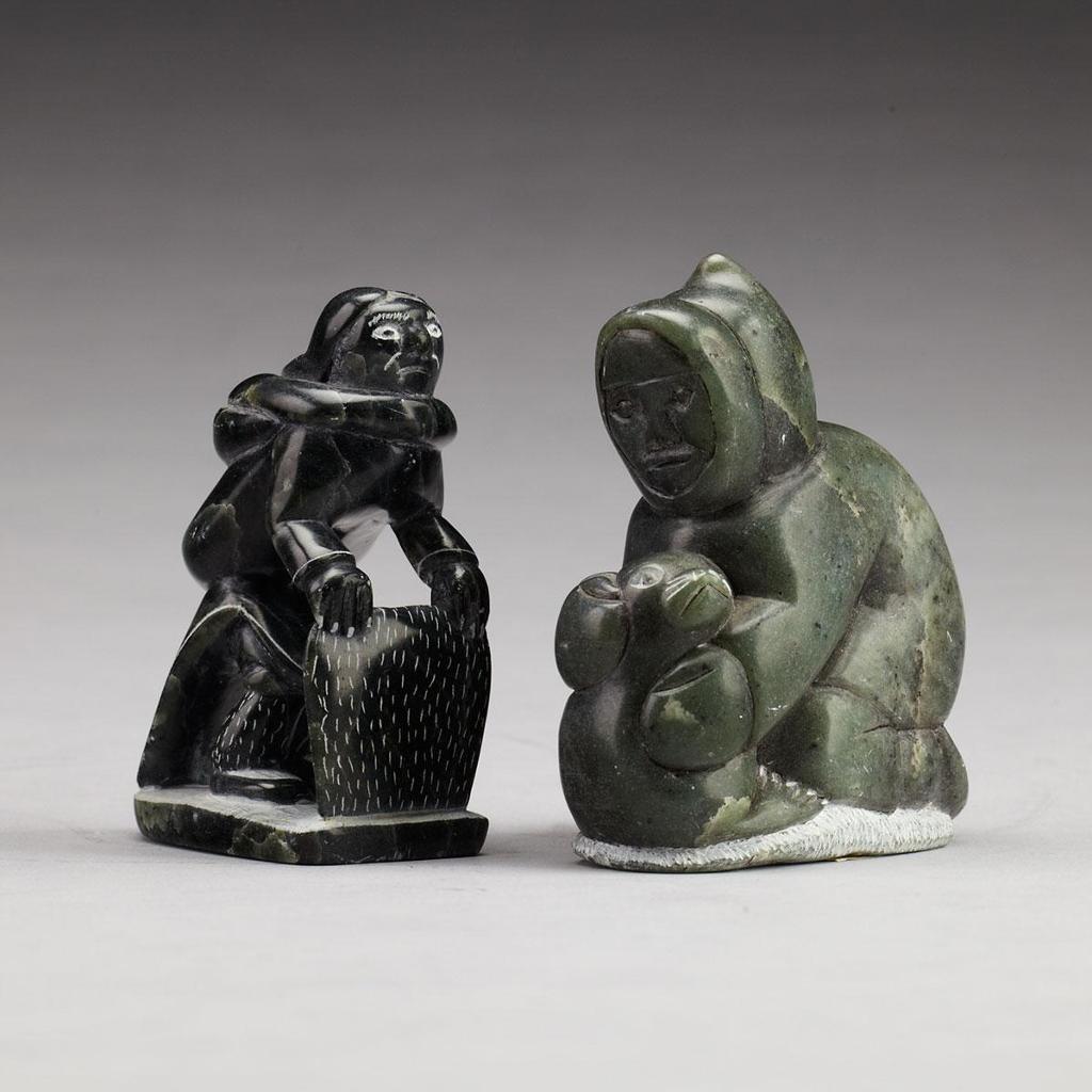Mathewsie Amidlak (1934) - Hunter With Seal; Woman With Sealskin