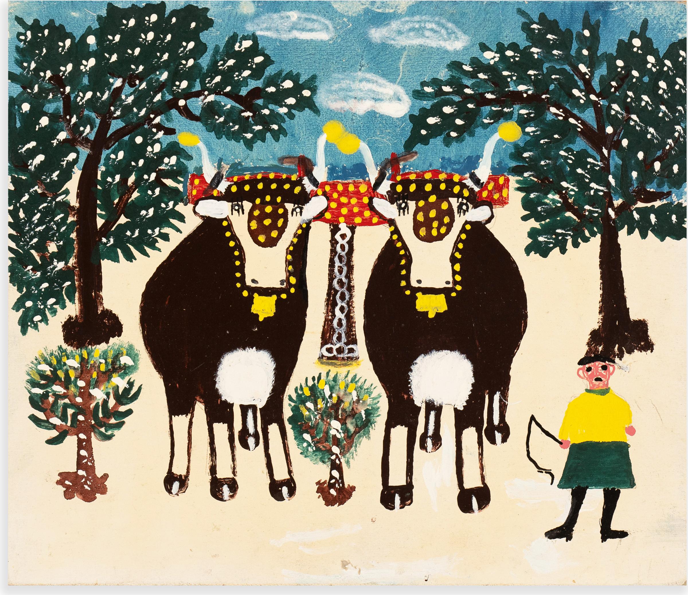 Everett Lewis (1893-1979) - Two Oxen