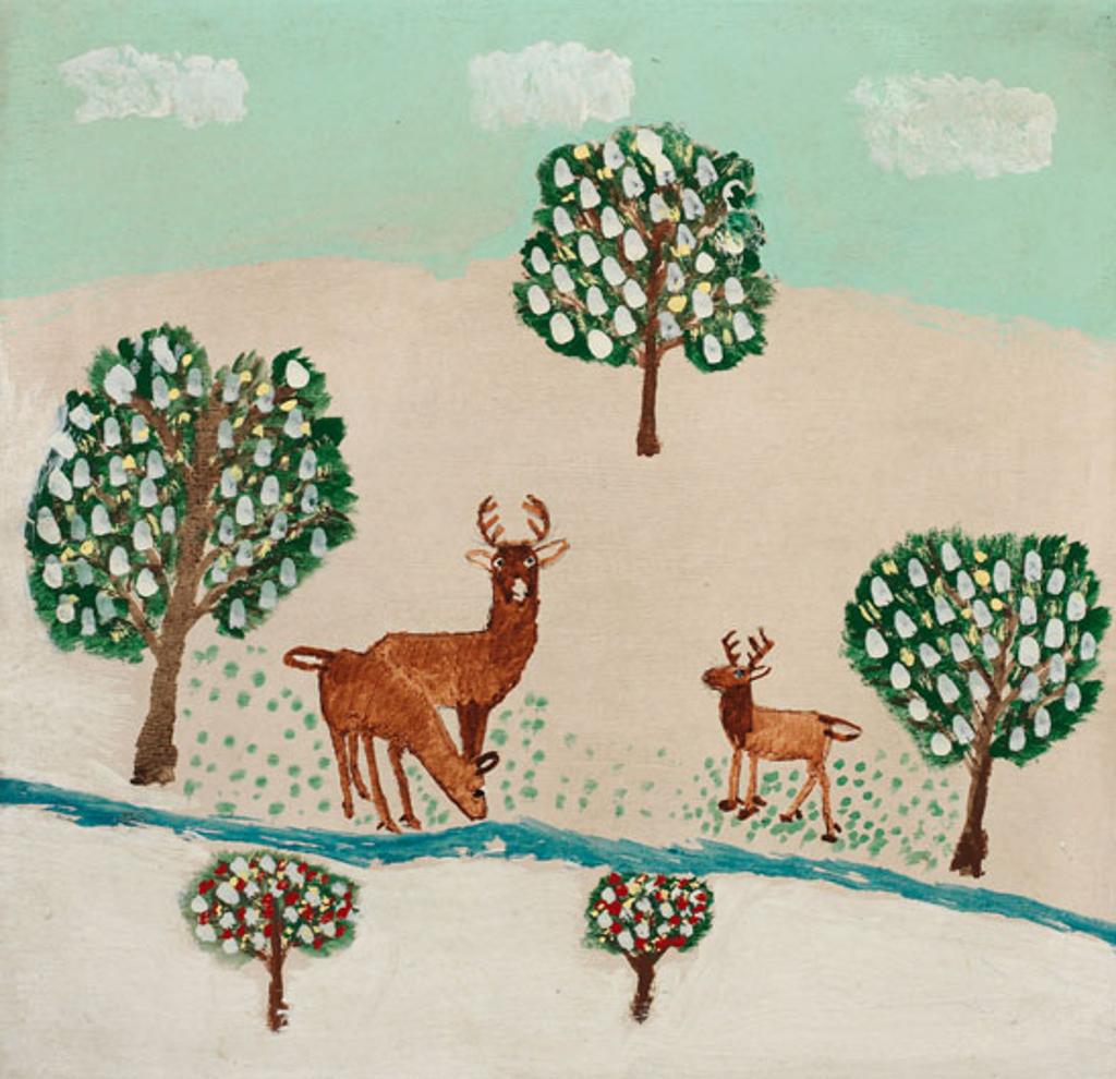 Everett Lewis (1893-1979) - A Herd of Deer