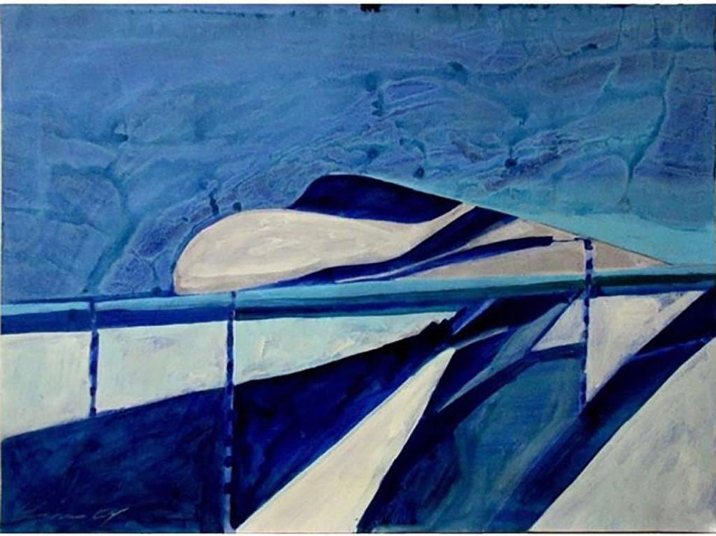Linus Woods (1967) - Untitled (Blue & White)