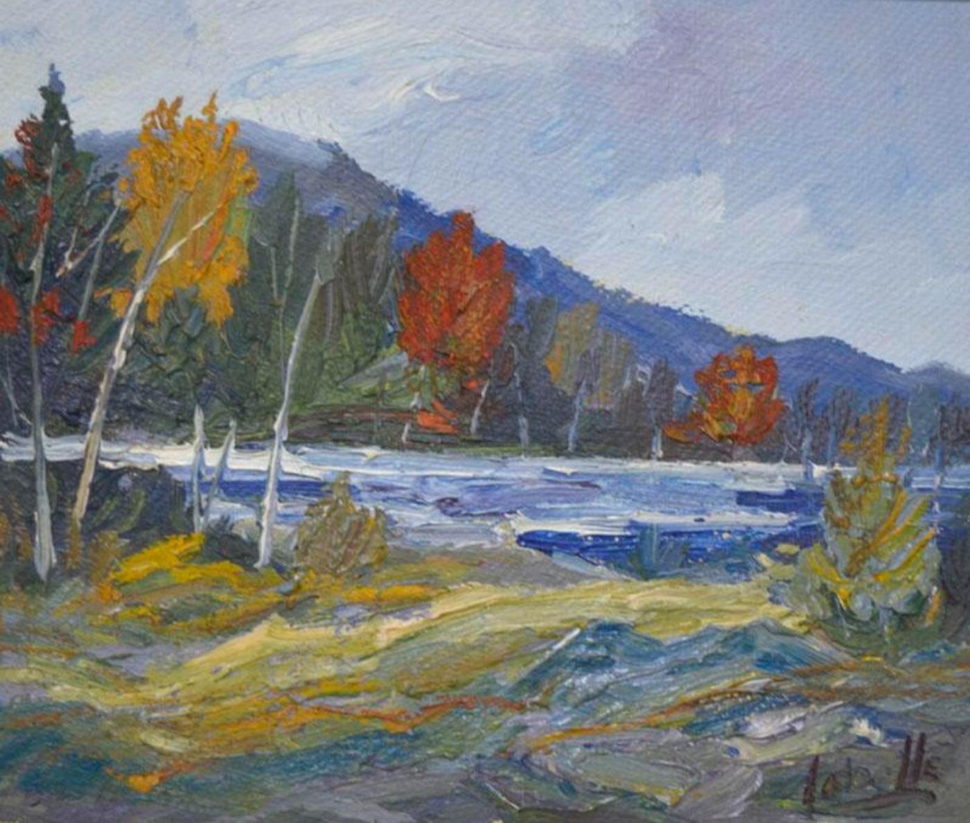 Fernand Labelle (1934-2012) - Fall landscape with river