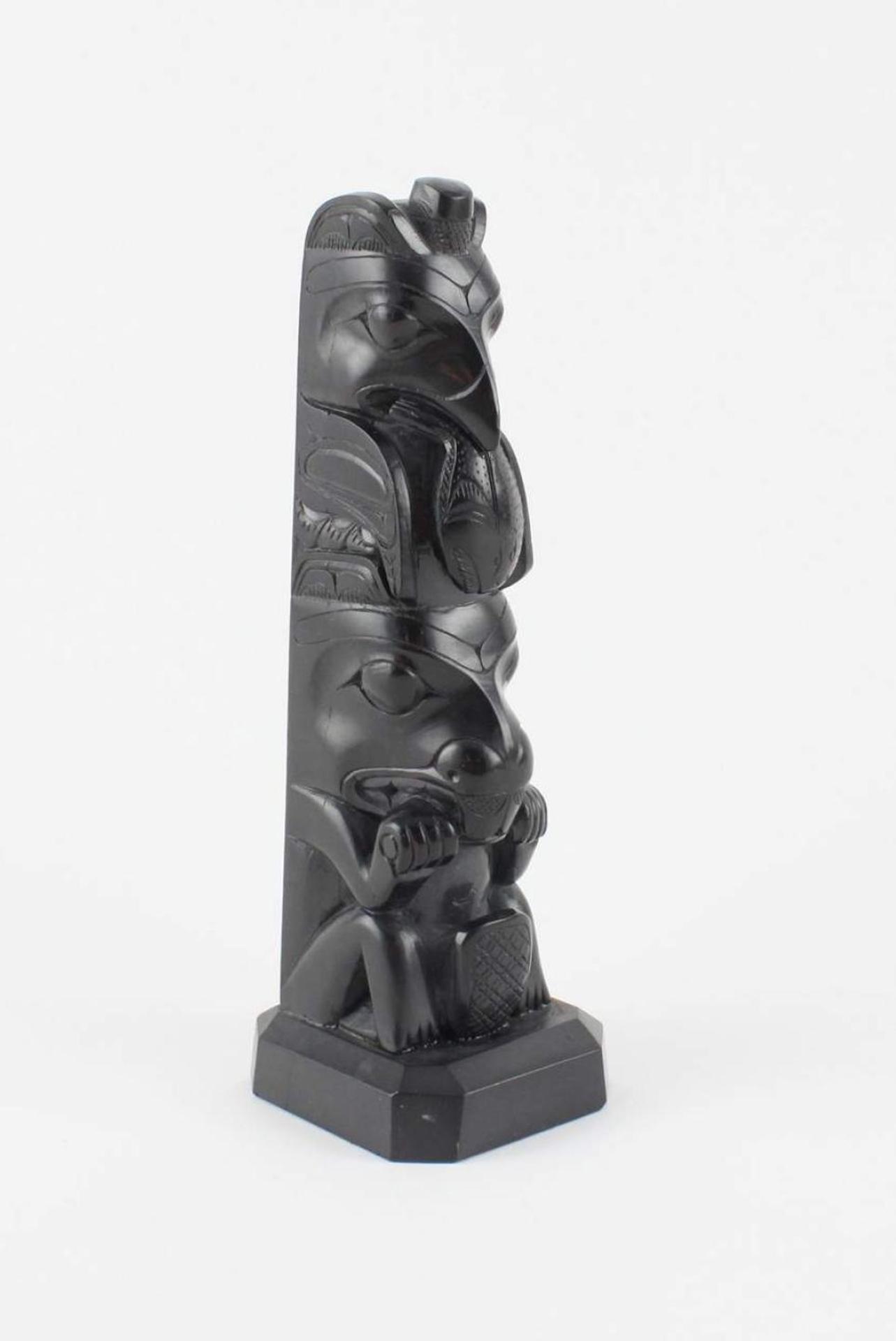 Louis Collinson (1881-1970) - a carved argillite totem pole