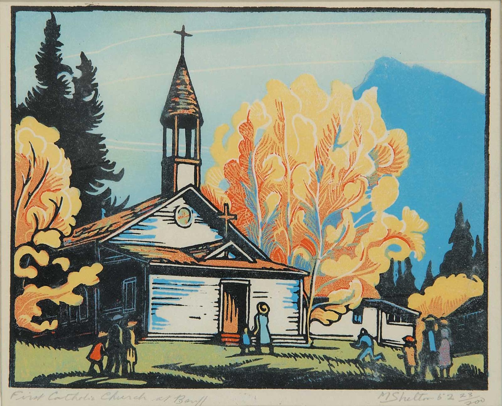 Margaret Dorothy Shelton (1915-1984) - First Catholic Church at Banff  #23/200