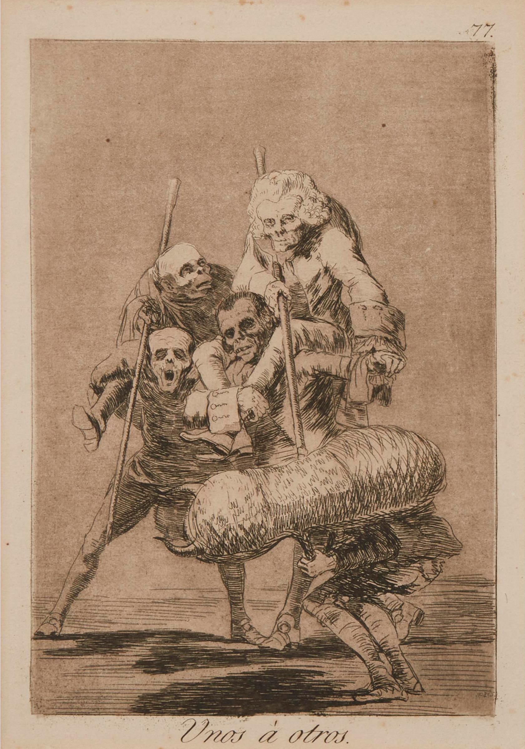 Francisco José de Goya Y Lucientes (1746-1828) - Plate 77, Unos Á Otros, (What One Does To Another) From Los Caprichos , Ca. 1855 [h. 77]