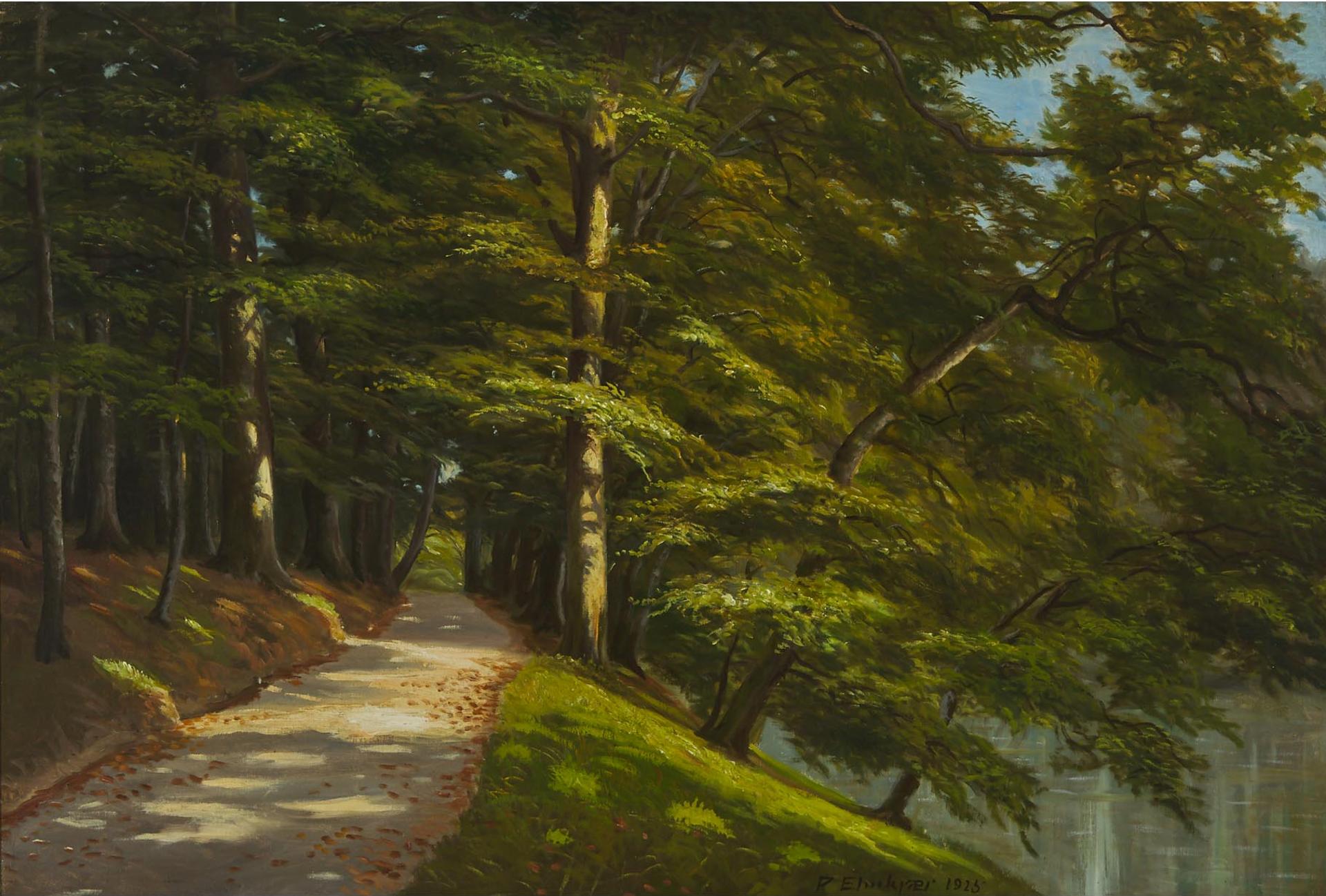 Danish - Forest Path (Possibly At The Deer Park, Copenhagen), 1925