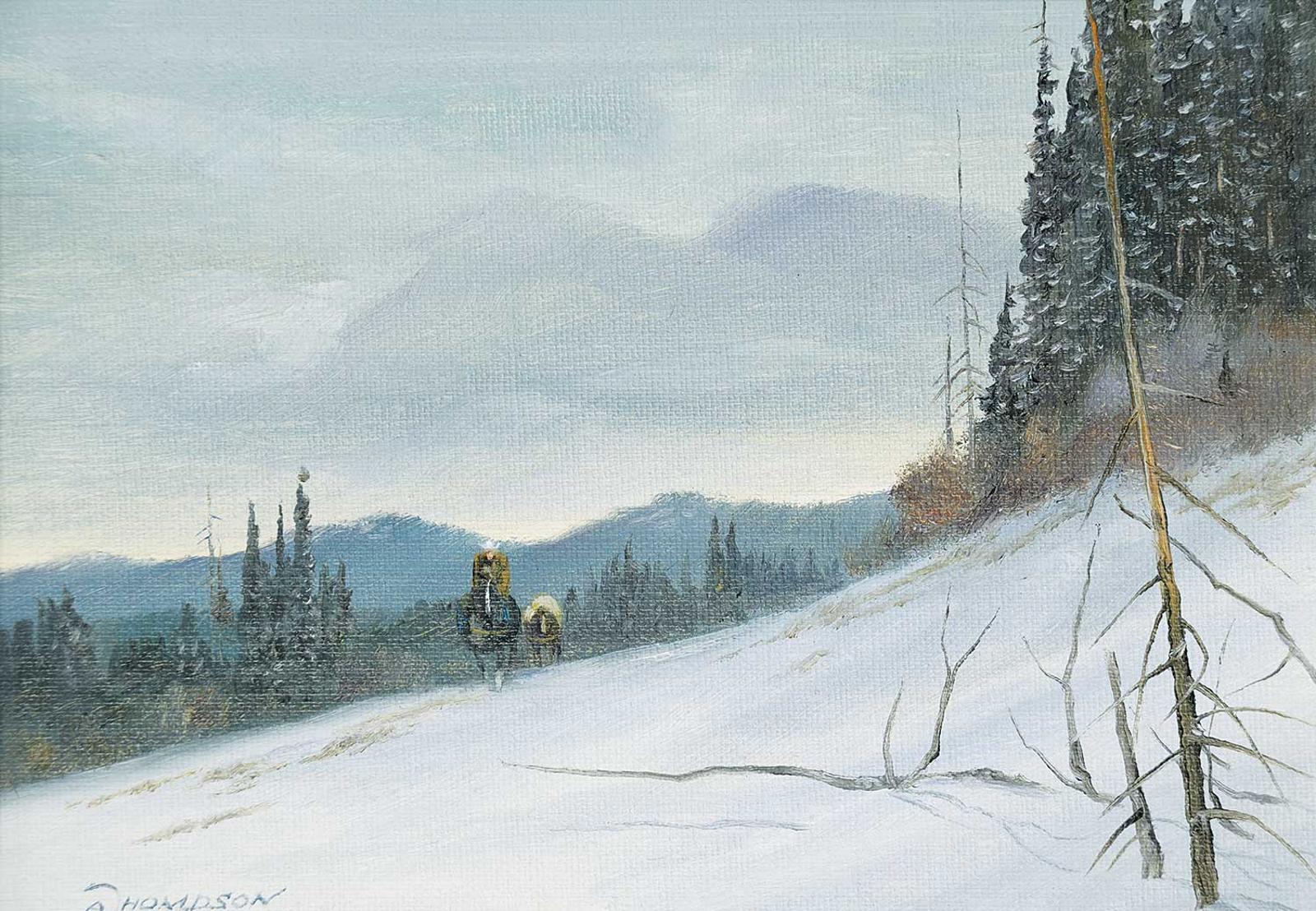 Allan Robert Thompson (1949) - Untitled - Rider in the Snow