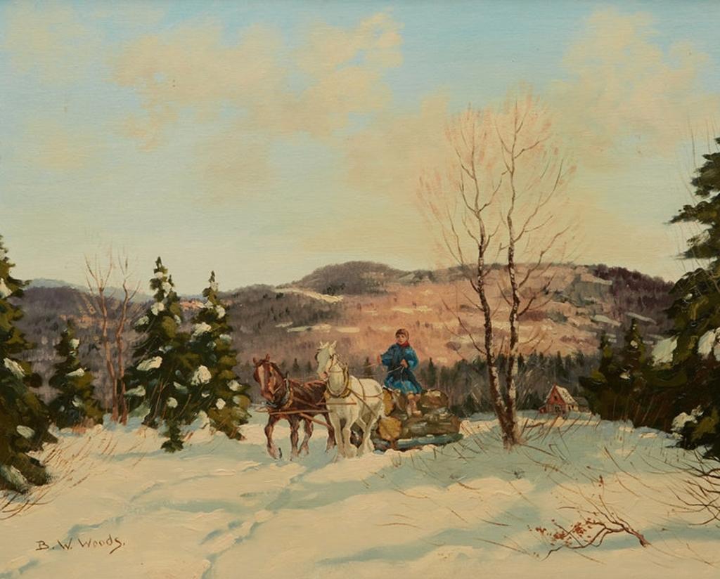 B.W. Woods - Winter Sleighing Scene