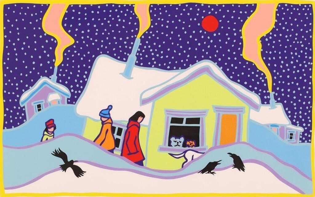 Ted Harrison (1926-2015) - Doghouse; 1988