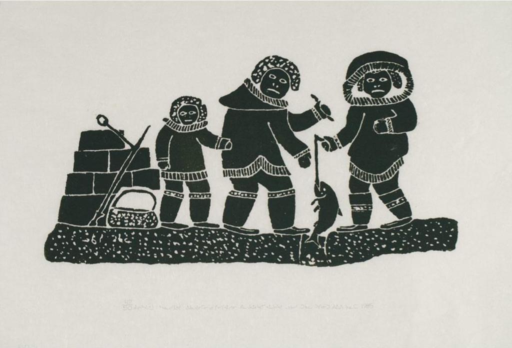 Lucassie Tookalook (1917) - Family Hunting Caribou And Fishing In The Lake