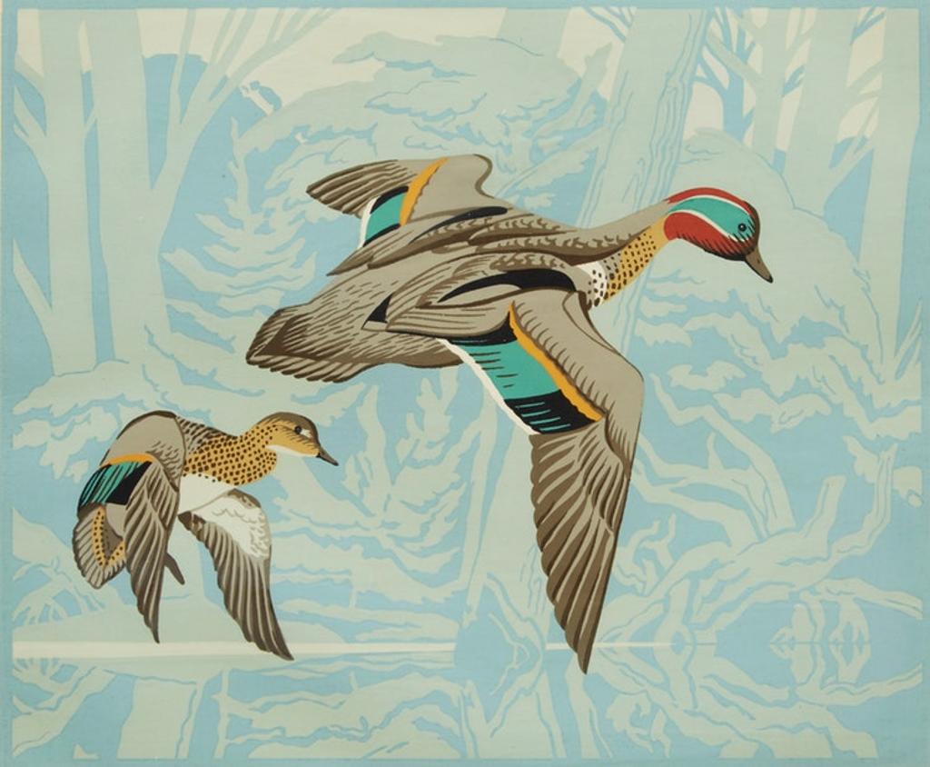 Alfred Joseph (A.J.) Casson (1898-1992) - Green Winged Teal