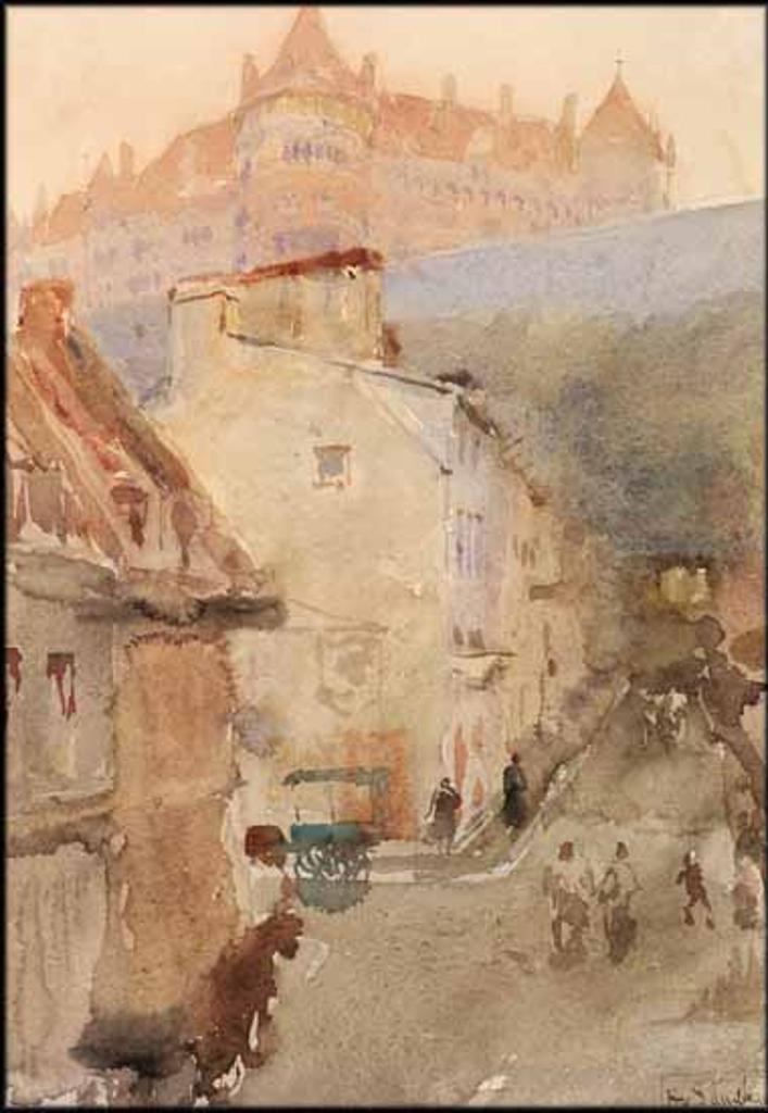 Henry John Sandham (1842-1910) - Château Frontenac, sous le fort