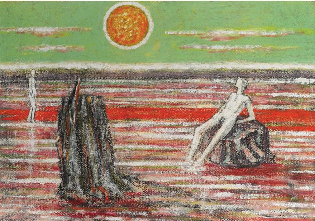 Miller Gore Brittain (1912-1968) - Figures On A Red Plain