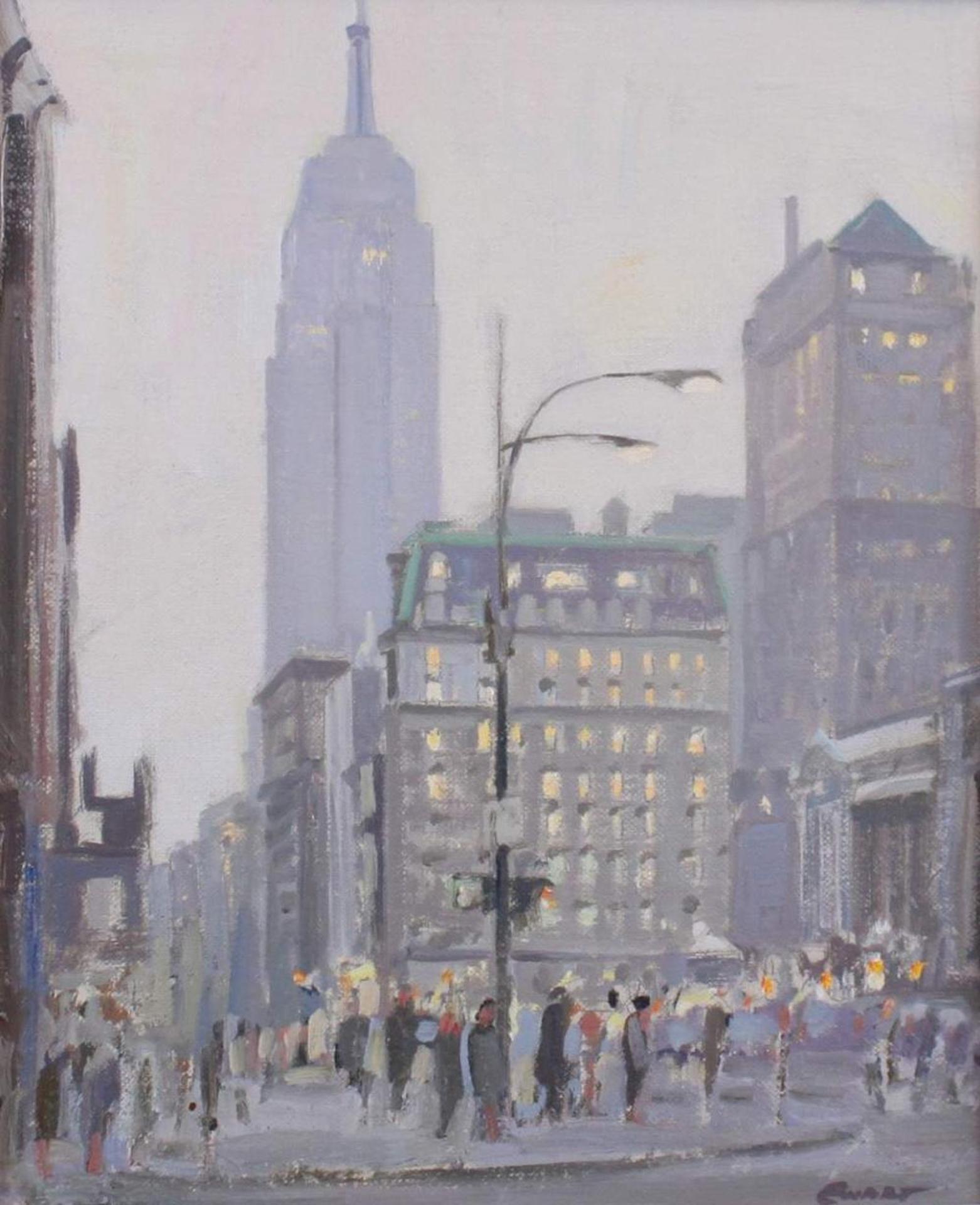 Peter Maxwell Ewart (1918-2001) - 42nd Street & Fifth Ave N.Y.C.