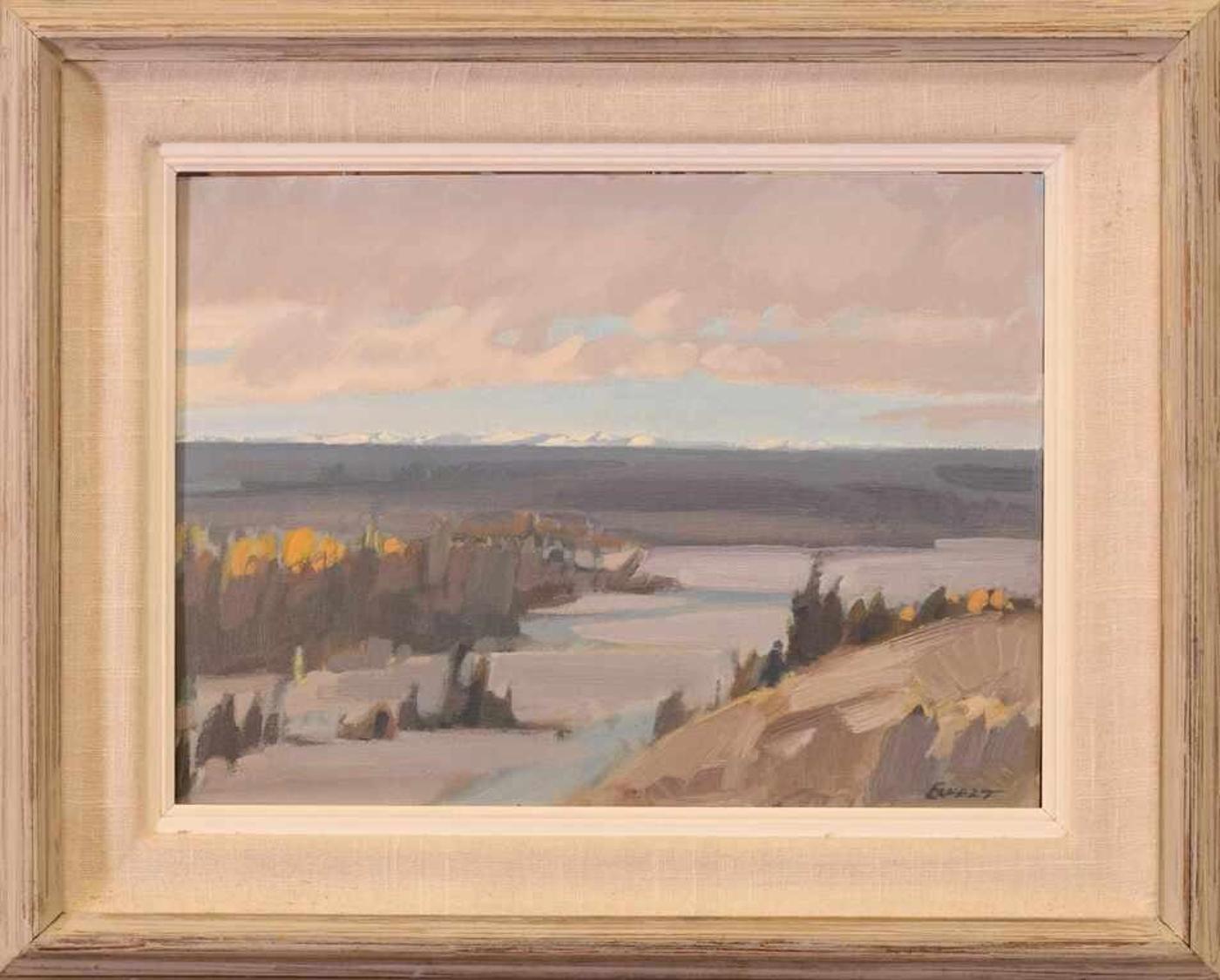 Peter Maxwell Ewart (1918-2001) - First Glimpse of the Rockies, Near Edson Alberta