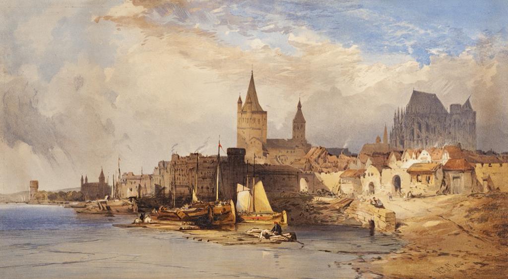 William Callow (1812-1908) - City Scene by the Water