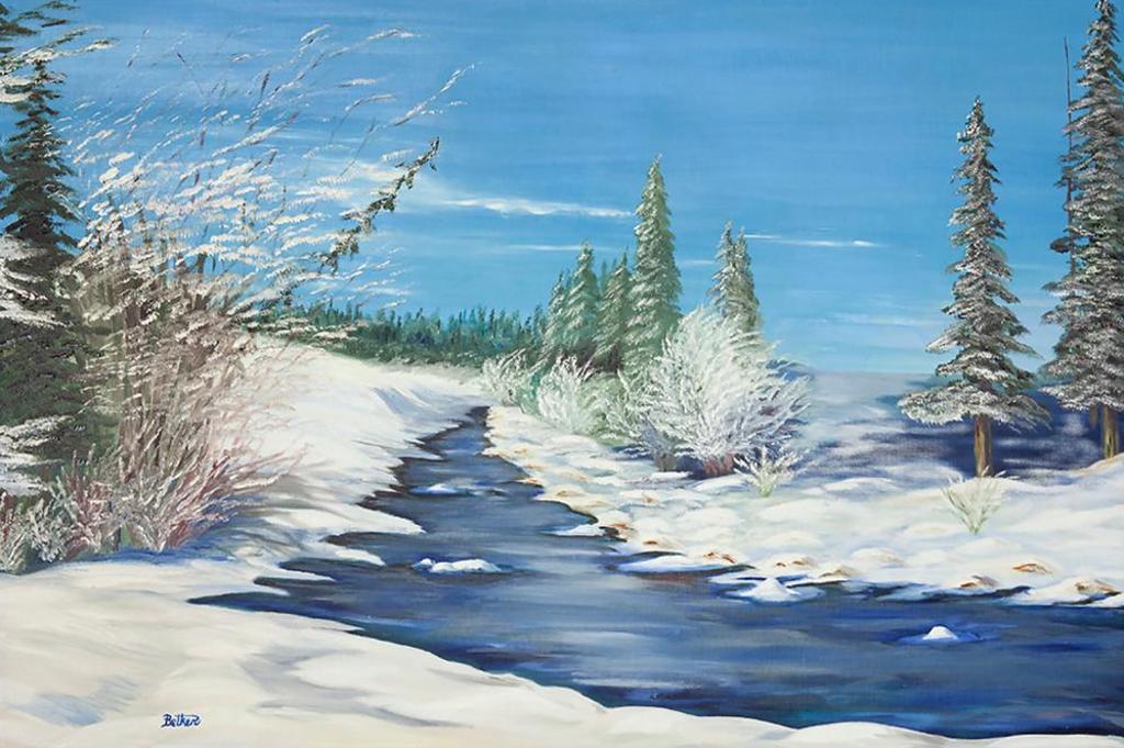 Verna Betker (1933) - Untitled - Winter Landscape