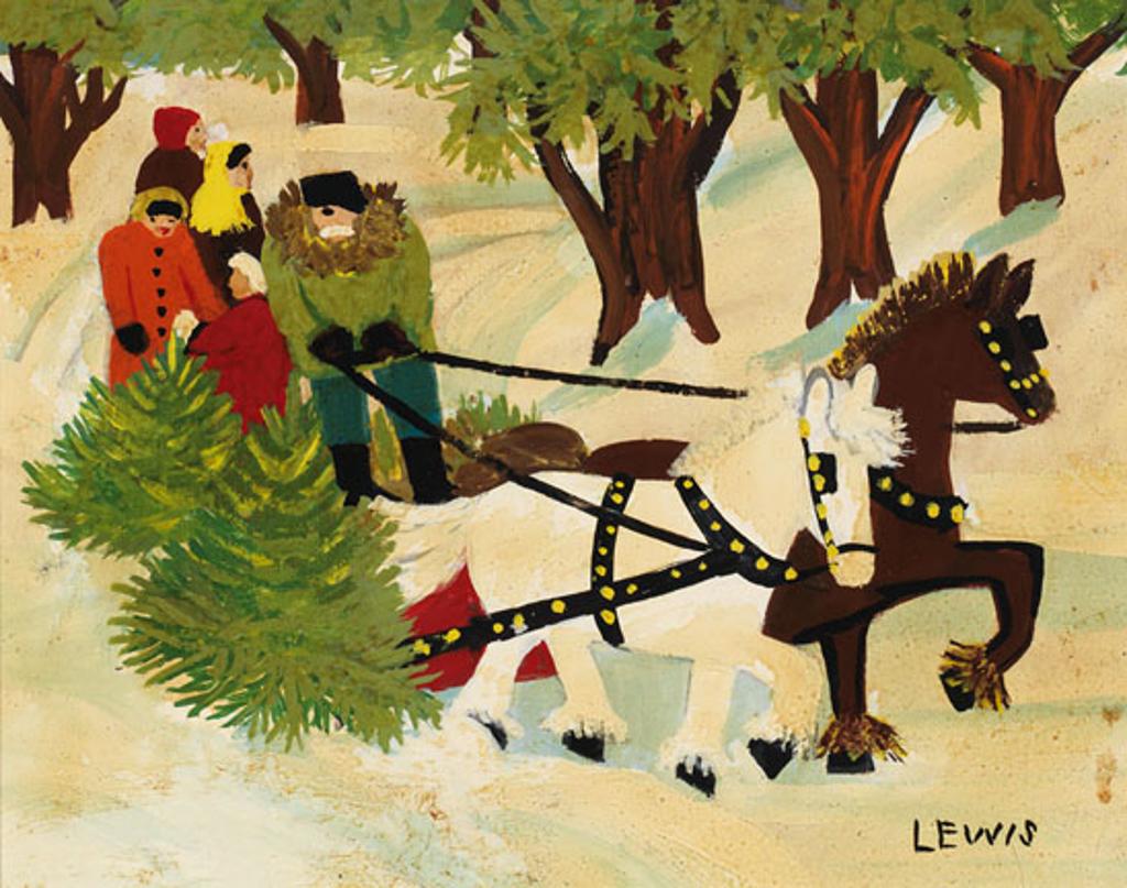 Maud Kathleen Lewis (1903-1970) - Hauling Christmas Trees