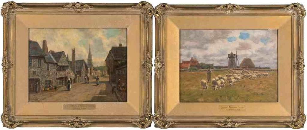 H. Peabody Flagg (1859-1937) - Two European Scenes